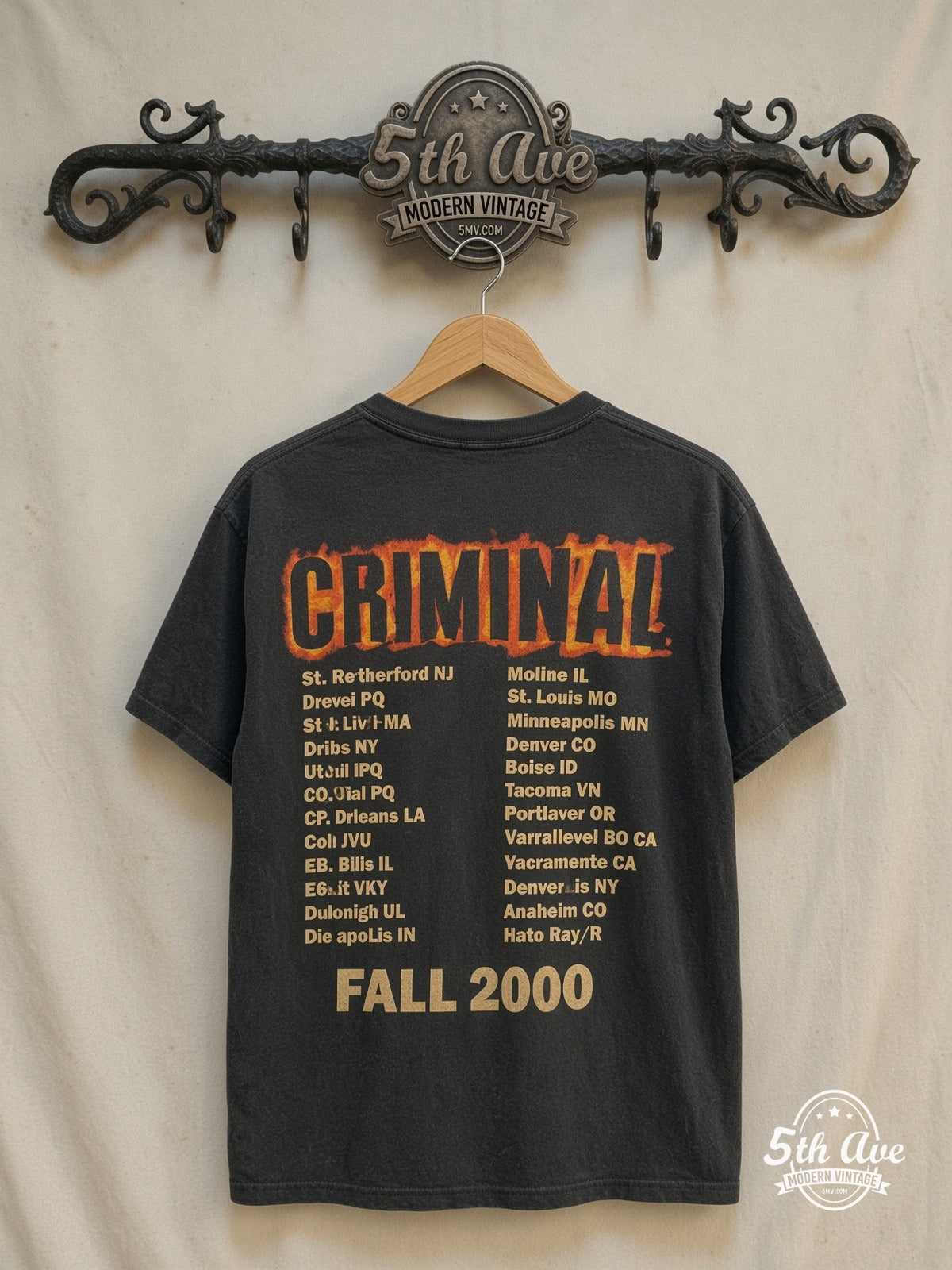 Eminem Criminal Tour 2000 vintage band t-shirt back on rack