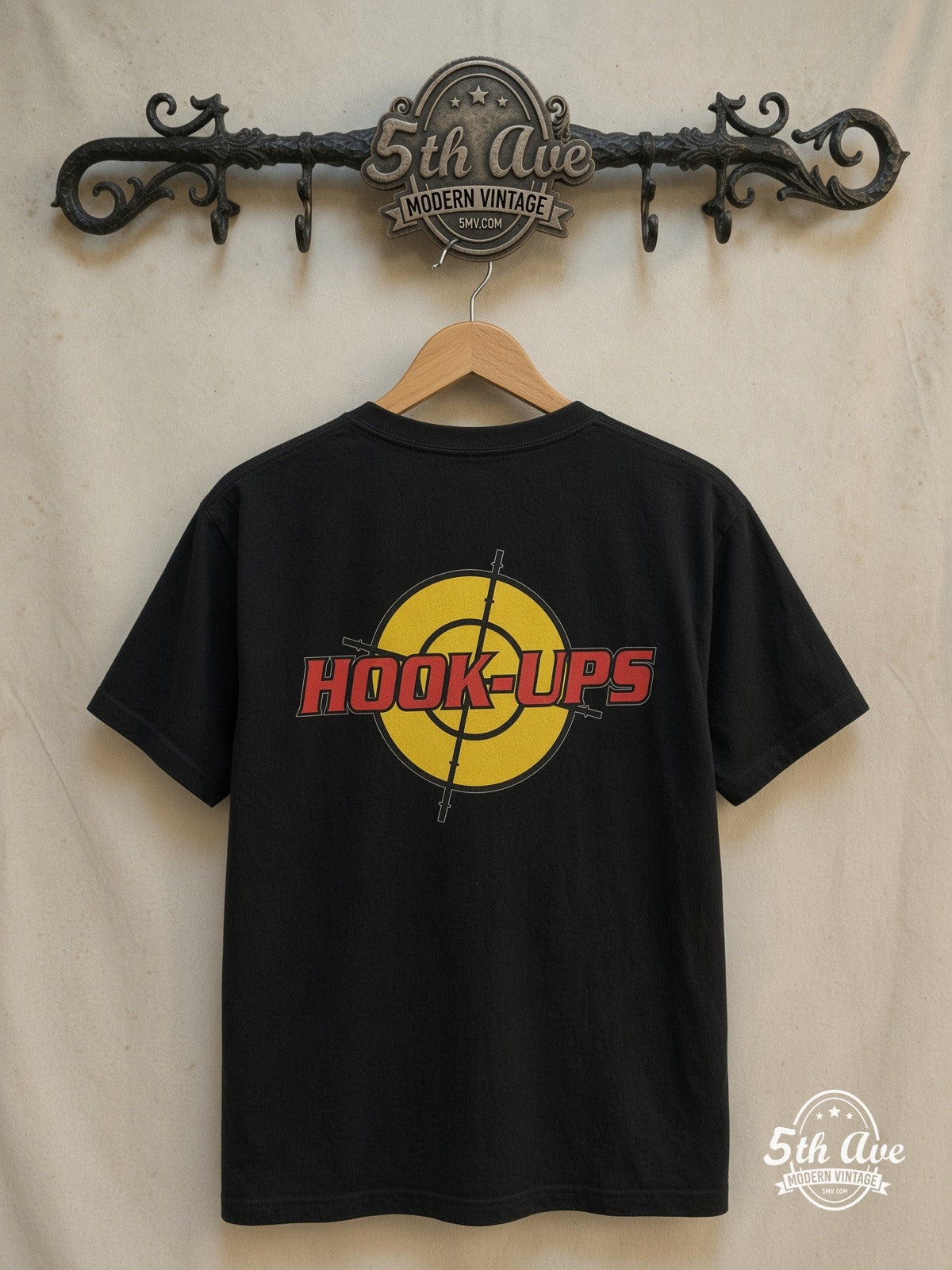 Hook-Ups – Samurai Princess – Vintage Graphic Tee — back on locked cream ornate 5th Ave rack