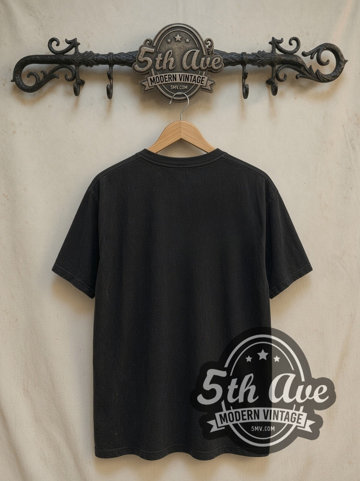 Skid Row 18 and Life vintage band t-shirt, back view on a display rack