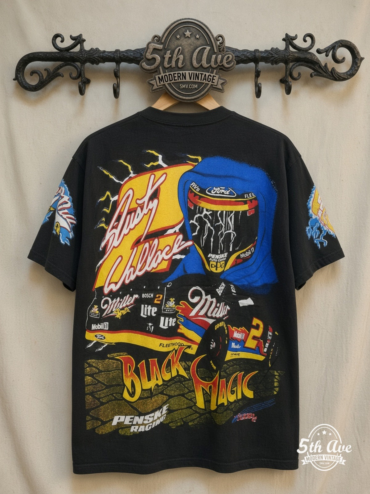 NASCAR Black Magic Rusty Wallace vintage graphic tee back on rack