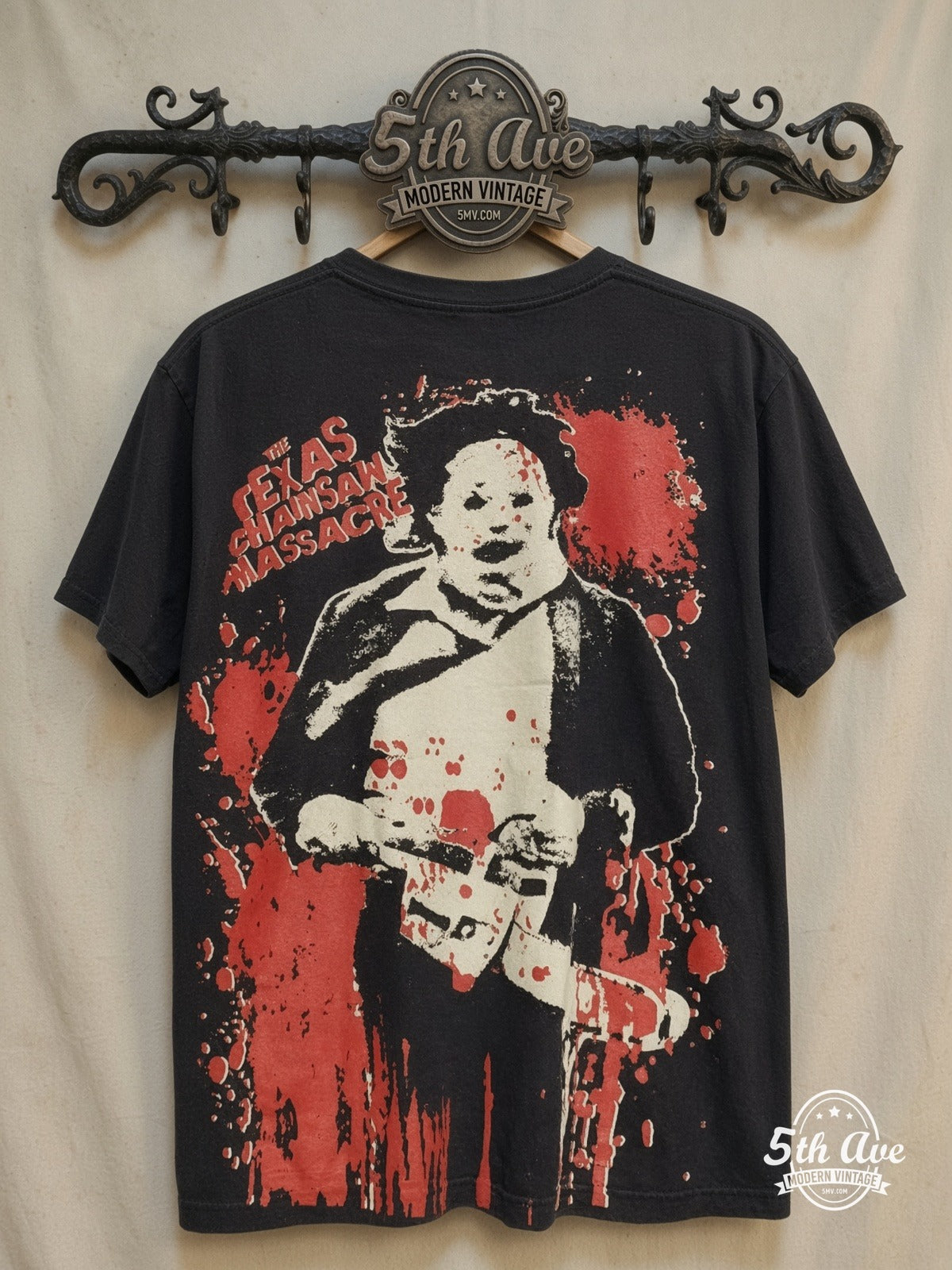 Texas Chainsaw Massacre vintage movie tee back on rack
