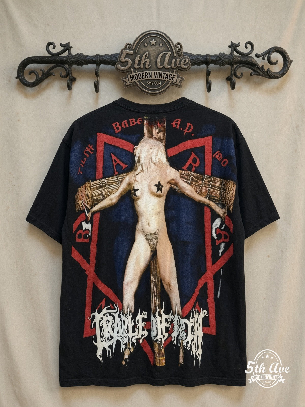 Cradle of Filth Her Ghost in the Fog vintage band t-shirt back on rack