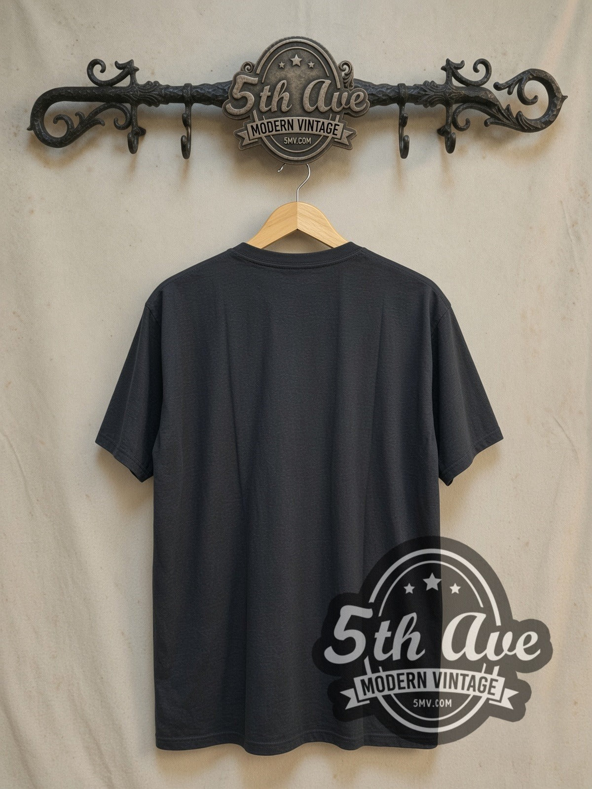 The Ramones vintage band t-shirt, back view on a display rack
