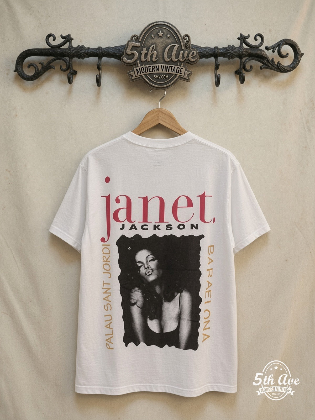 Janet Jackson vintage band t-shirt back on rack