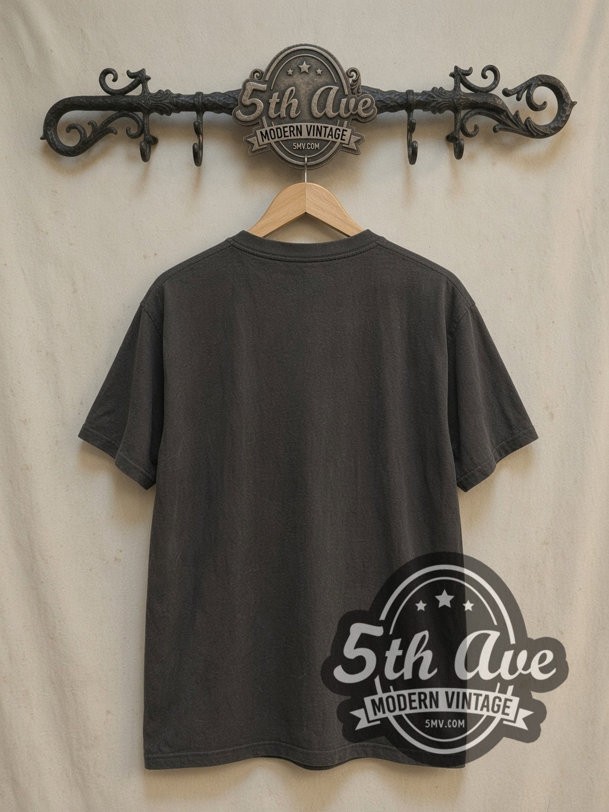 Led Zeppelin Original Drummer Tribute vintage band t-shirt, back view on the 5MV rack