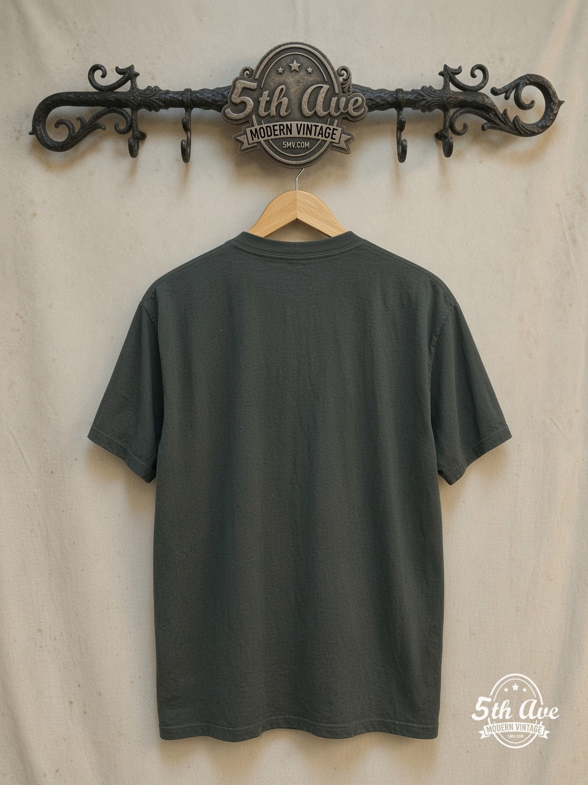 The Cure – The Kissing Tour – Vintage Band T-Shirt — back on locked cream ornate 5th Ave rack