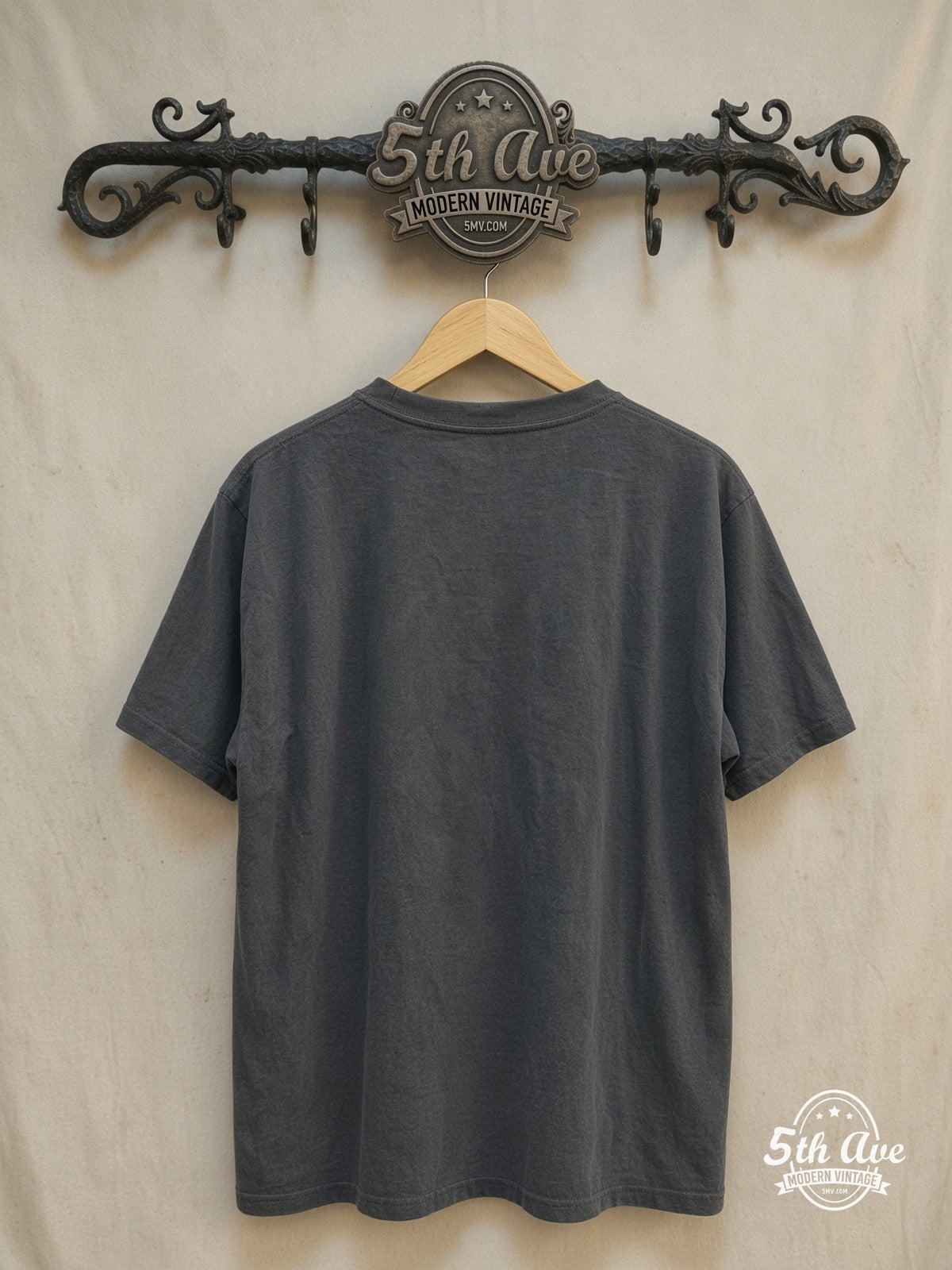 Van Halen – Vintage Band T-Shirt — back on locked cream ornate 5th Ave rack