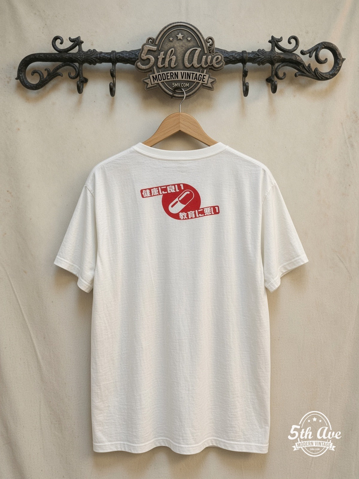 Akira – Shotaro Kaneda – New Vintage Anime Tee — back on locked cream ornate 5th Ave rack