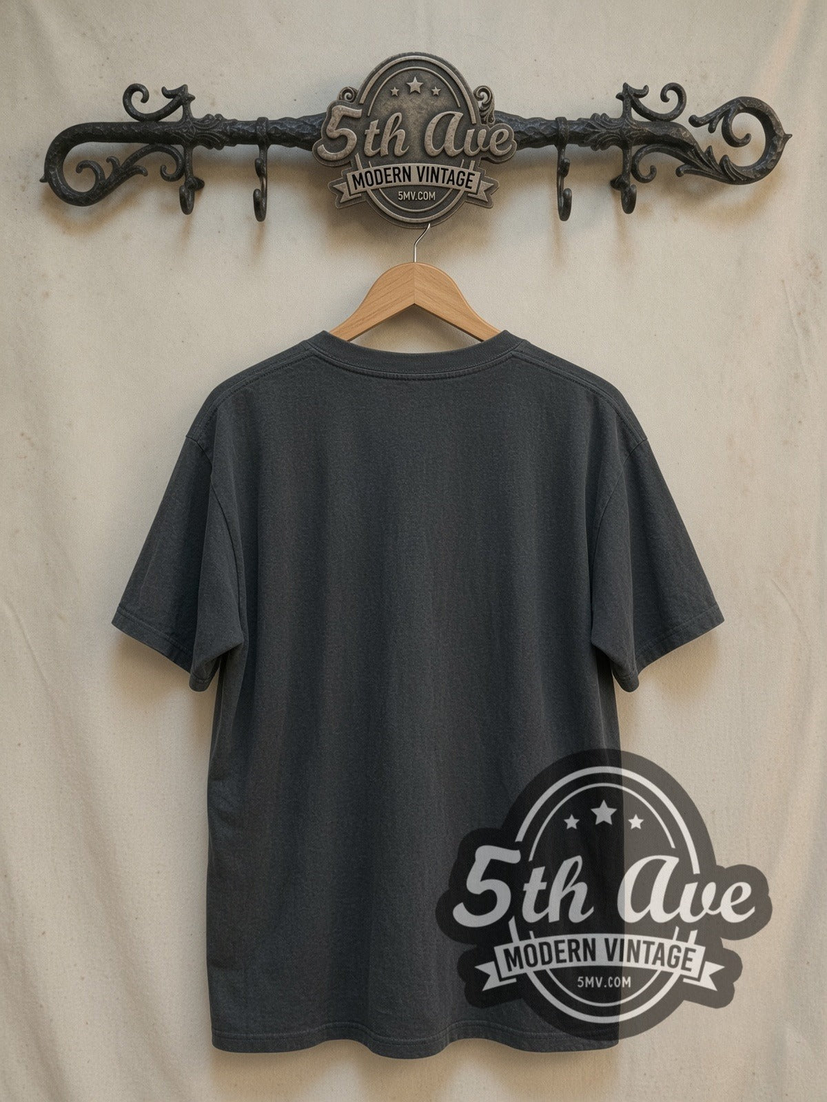 Queen News of the World vintage band t-shirt, back view on the 5MV rack