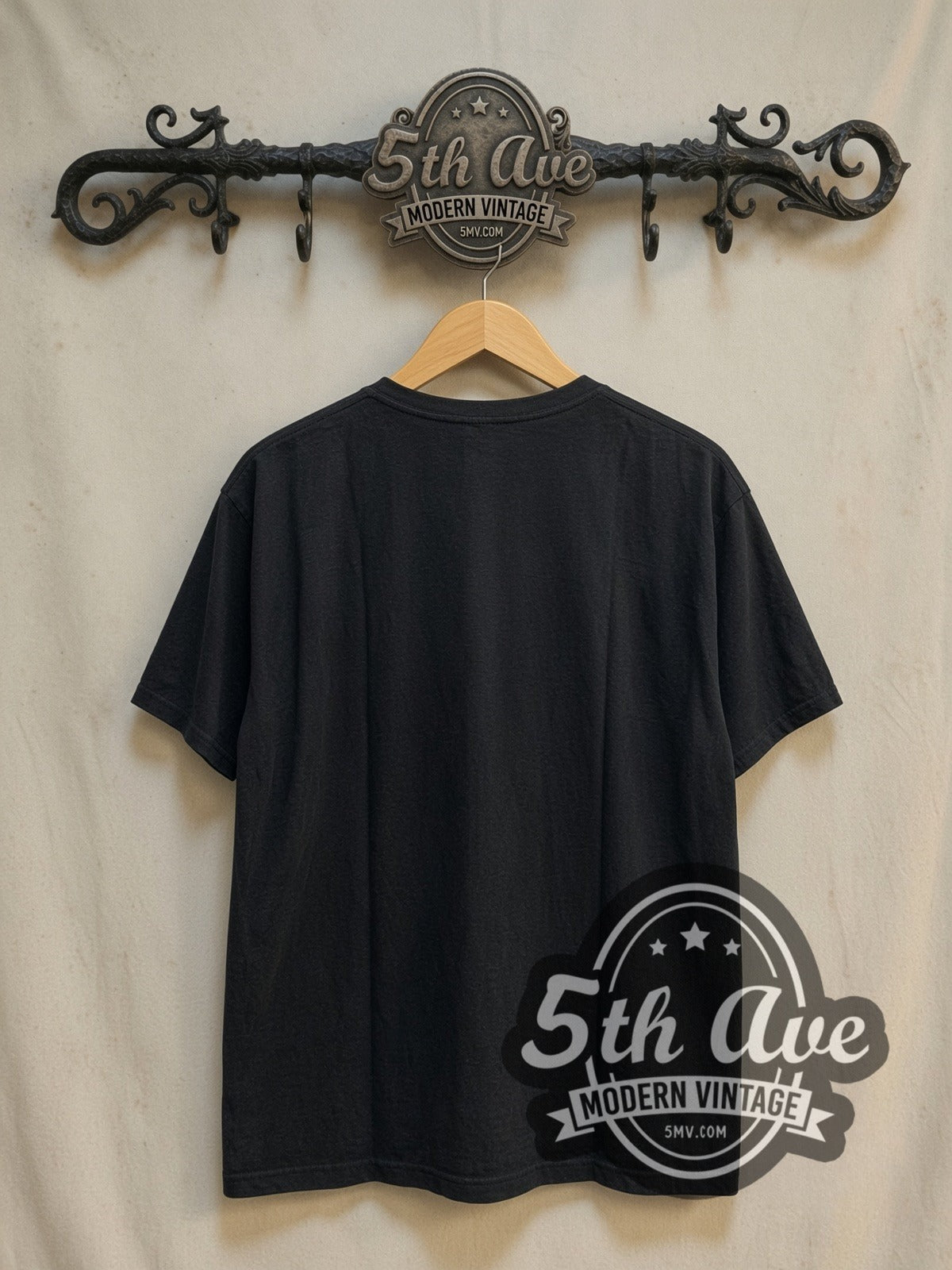 Saw Jigsaw vintage movie t-shirt, back view on a display rack