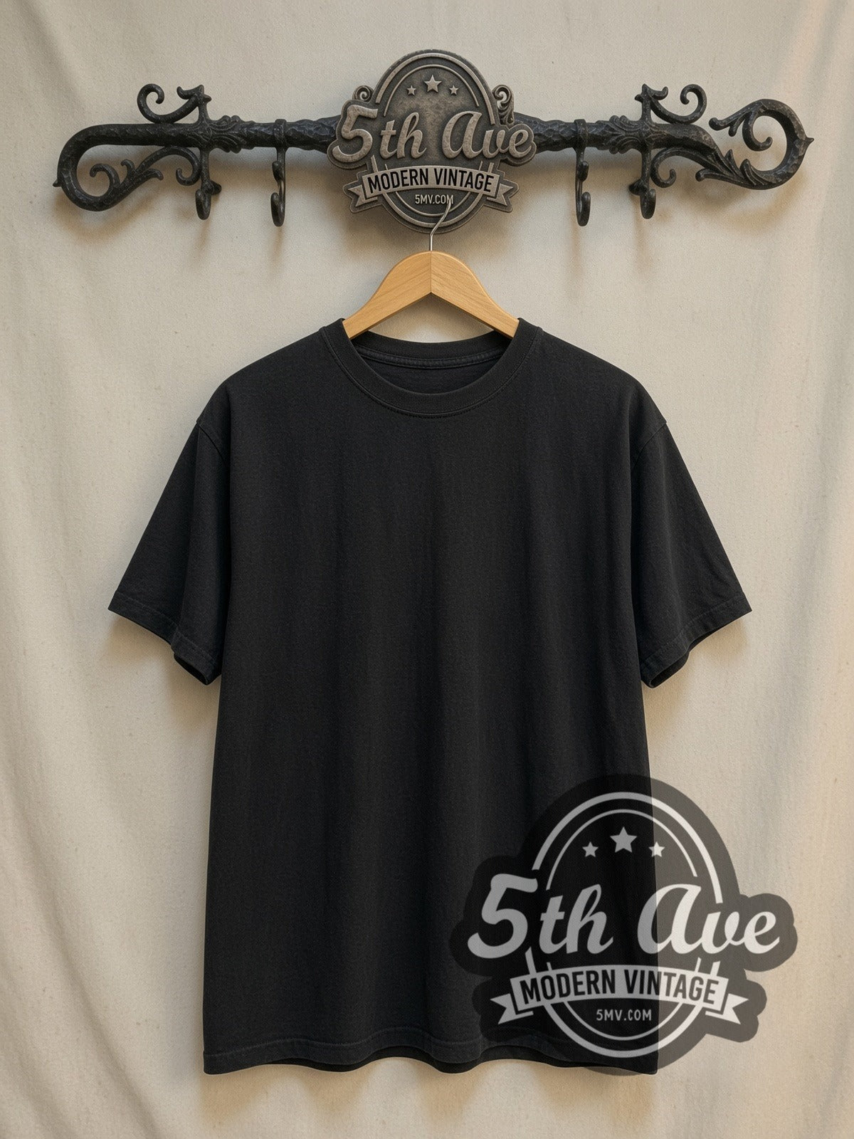 Mazinger Z vintage graphic t-shirt, back view on a display rack