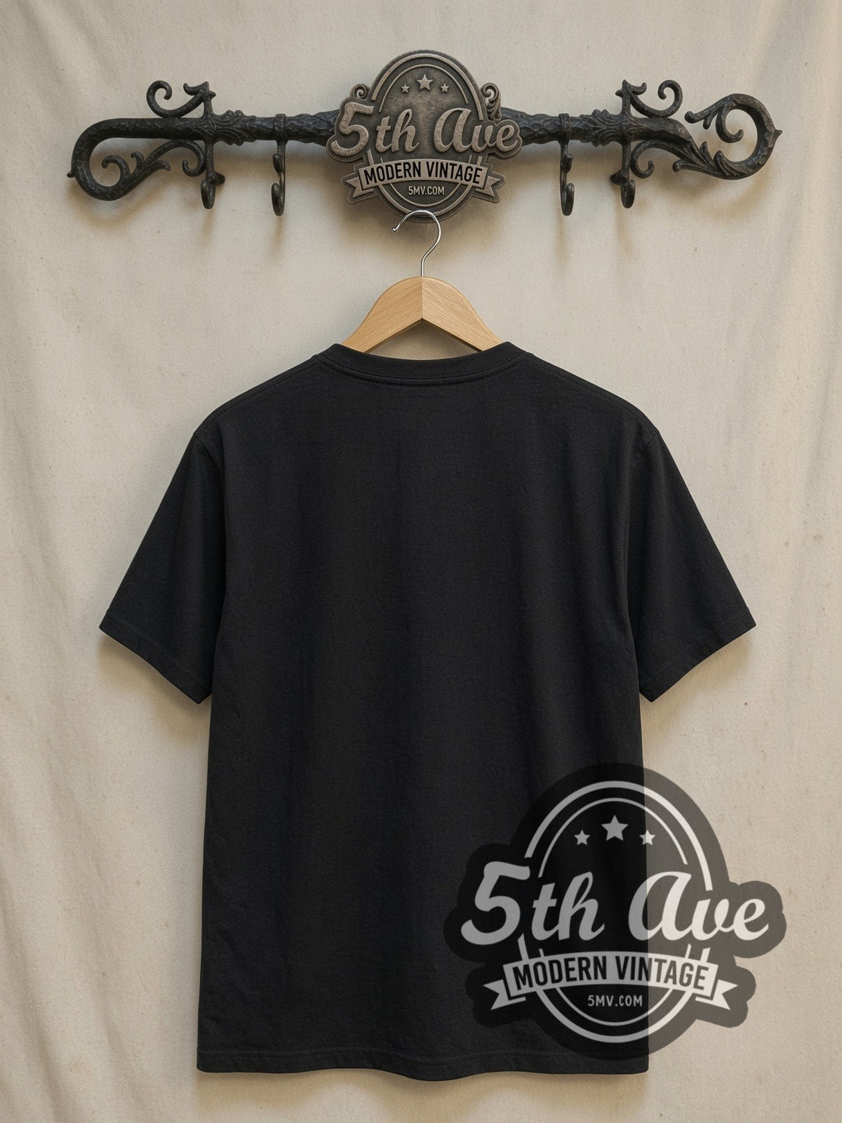 Dr. Dre Comic-Style Portrait vintage rap tee, back view on the 5MV rack