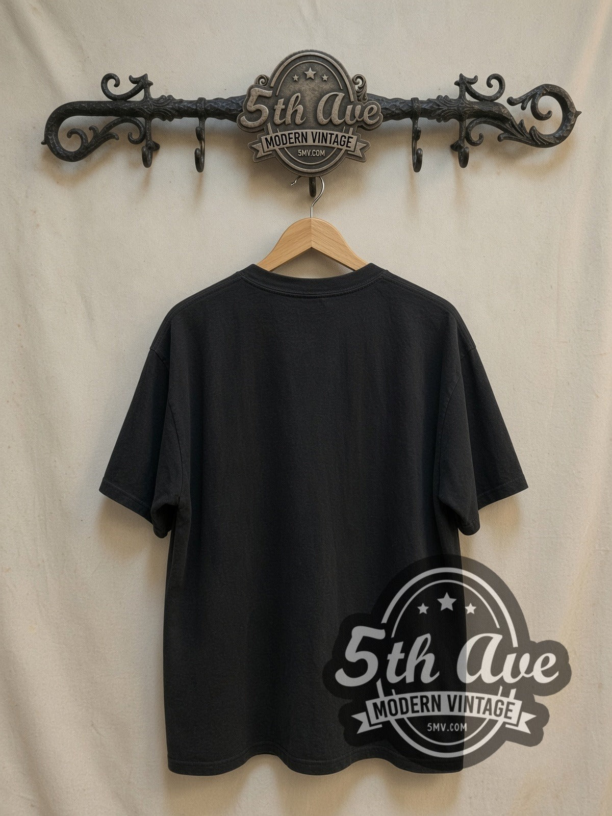 Gorillaz Demon Days Four Panel Portraits vintage band t-shirt, back view on the 5MV rack