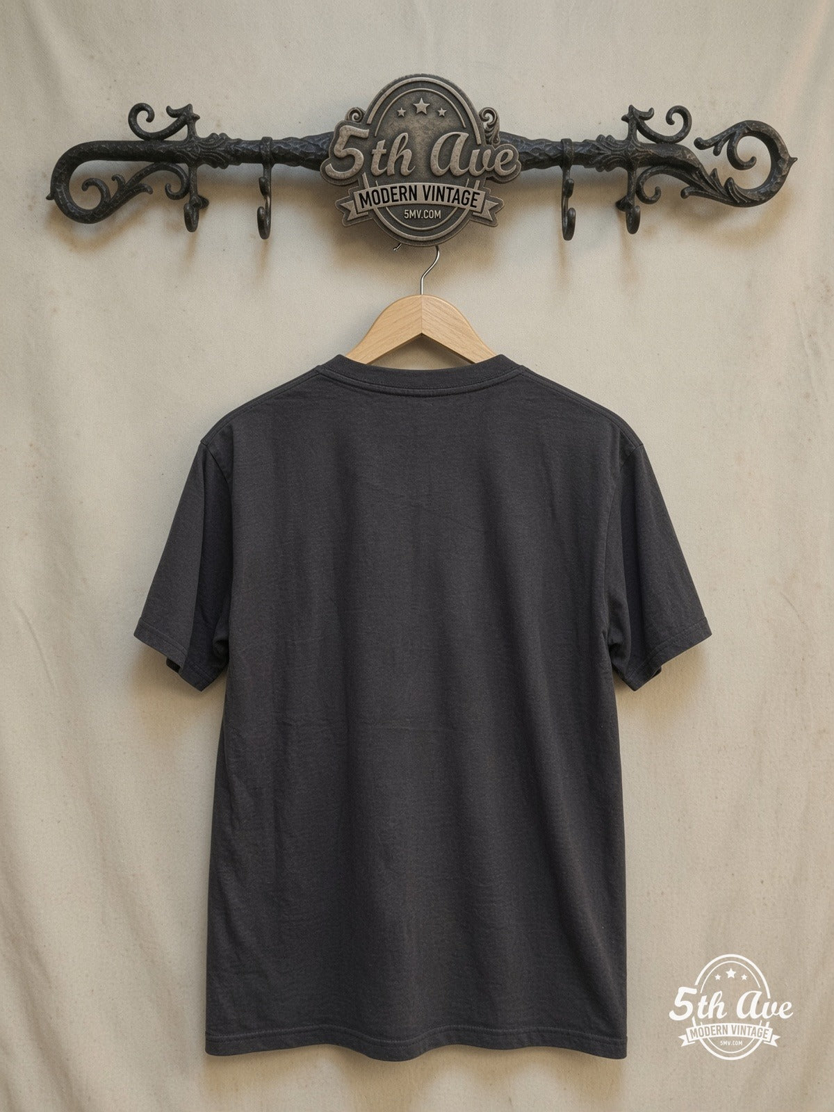 Bob Marley – One Love – Vintage Band T-Shirt — back on locked cream ornate 5th Ave rack