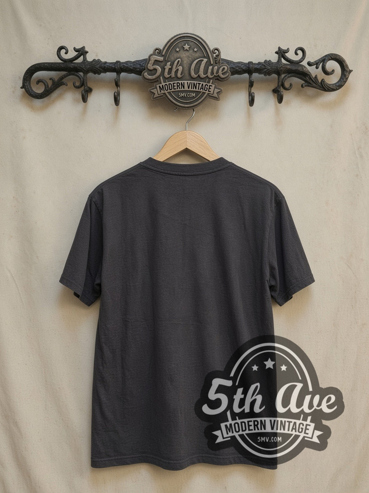 Bob Marley One Love vintage band t-shirt, back view on a display rack