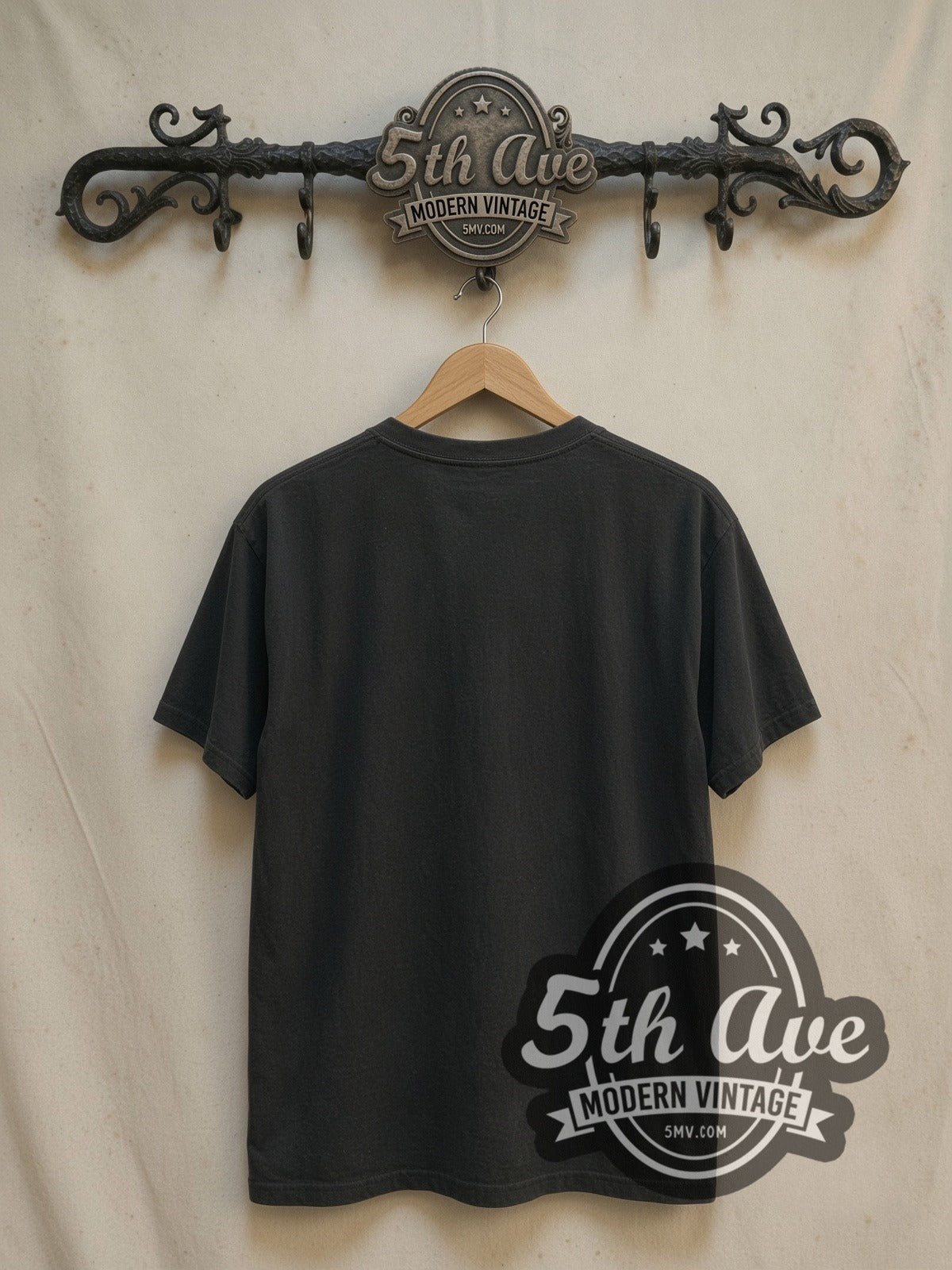 Slipknot Vertical Logo Tribal S Mask Collage vintage band t-shirt, back view on the 5MV rack