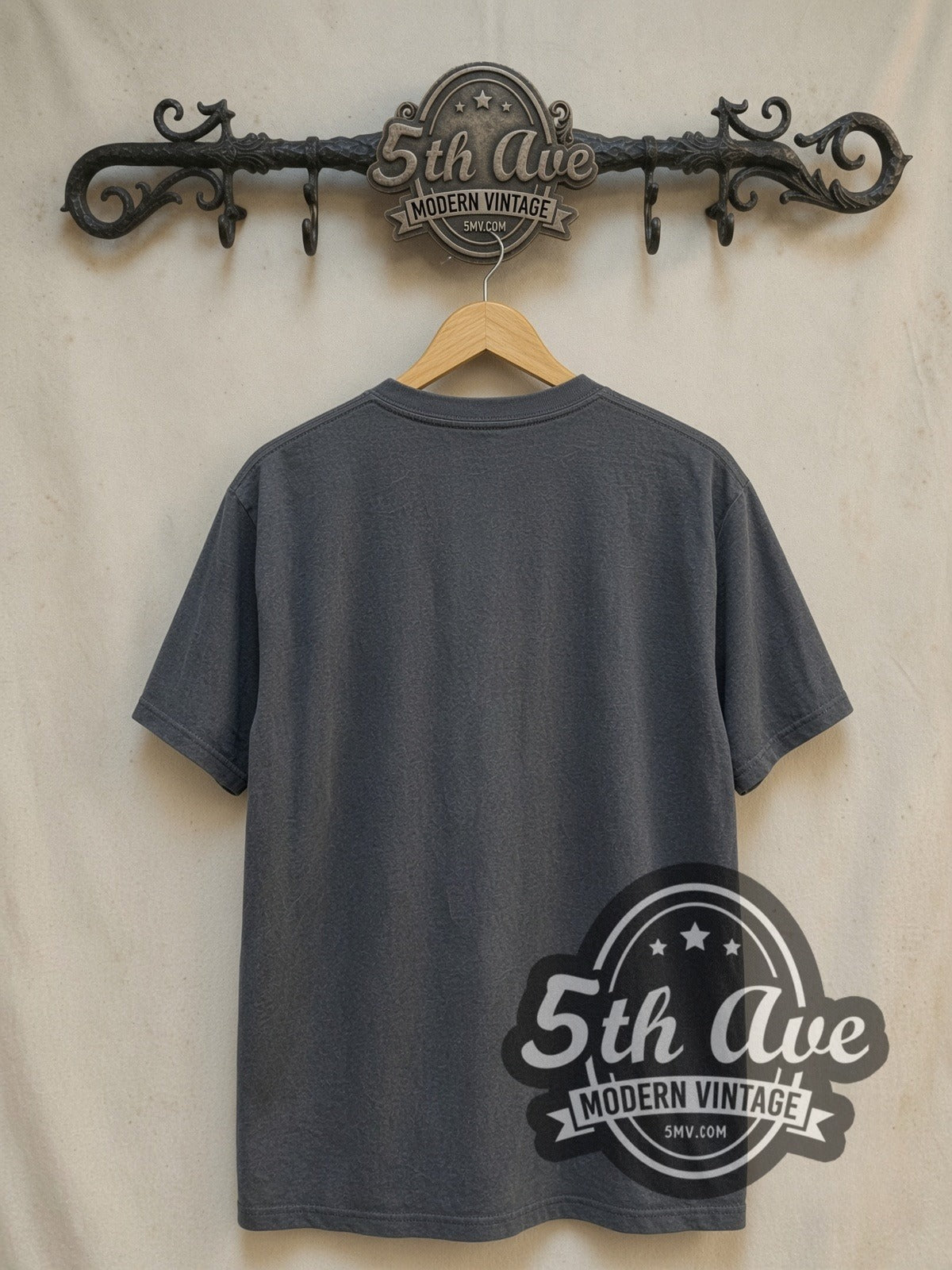 Green Day American Idiot Band Trio Heart Grenade vintage band t-shirt, back view on the 5MV rack