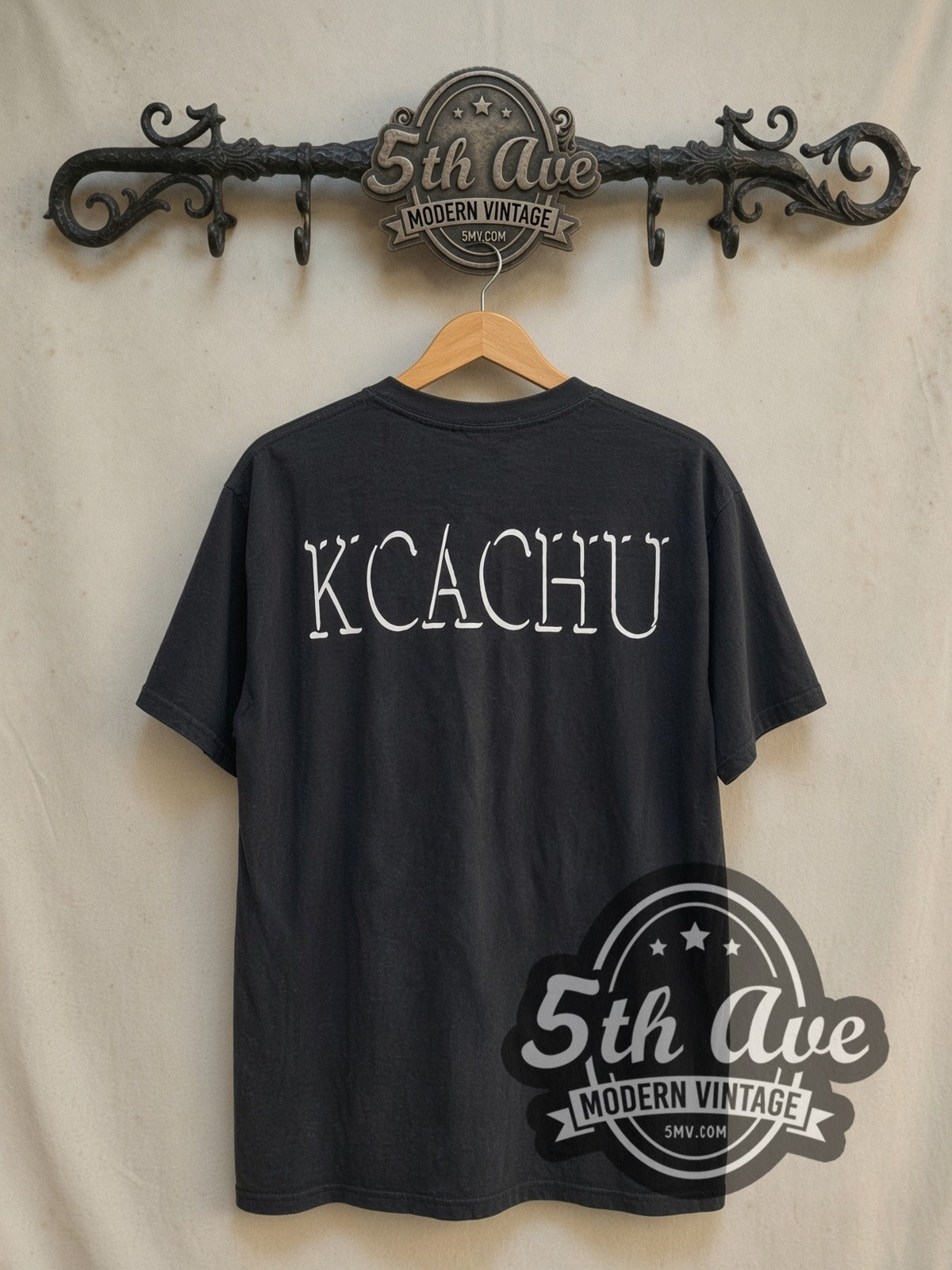 Pokémon Pikachu Pokémon vintage anime t-shirt, back view on a display rack