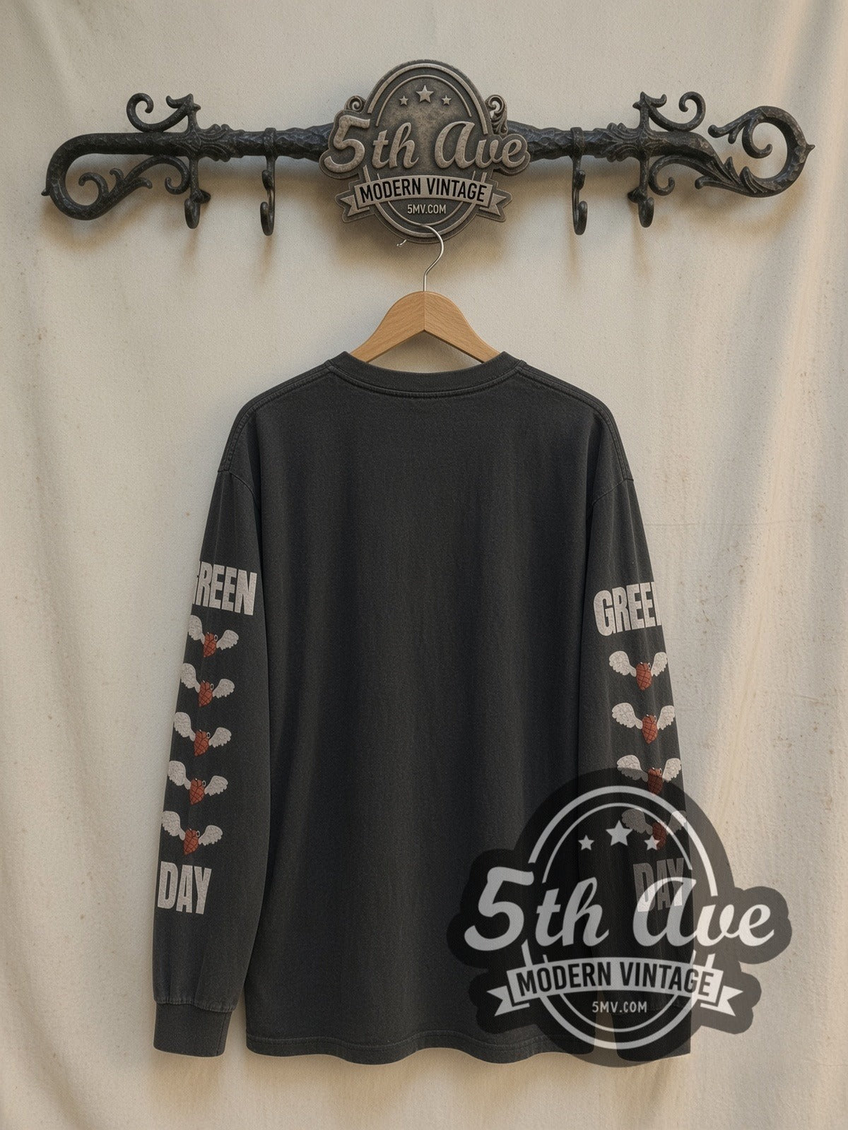 Green Day Dookie World Tour 1994 vintage band long sleeve t-shirt, back view on the 5MV rack
