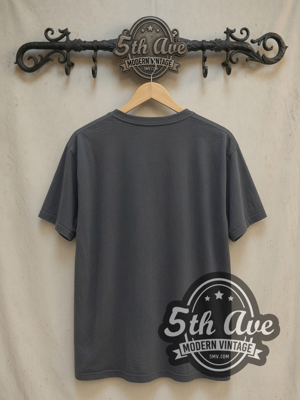 Nirvana A Rare to the Grunge Icon vintage band t-shirt, back view on a display rack