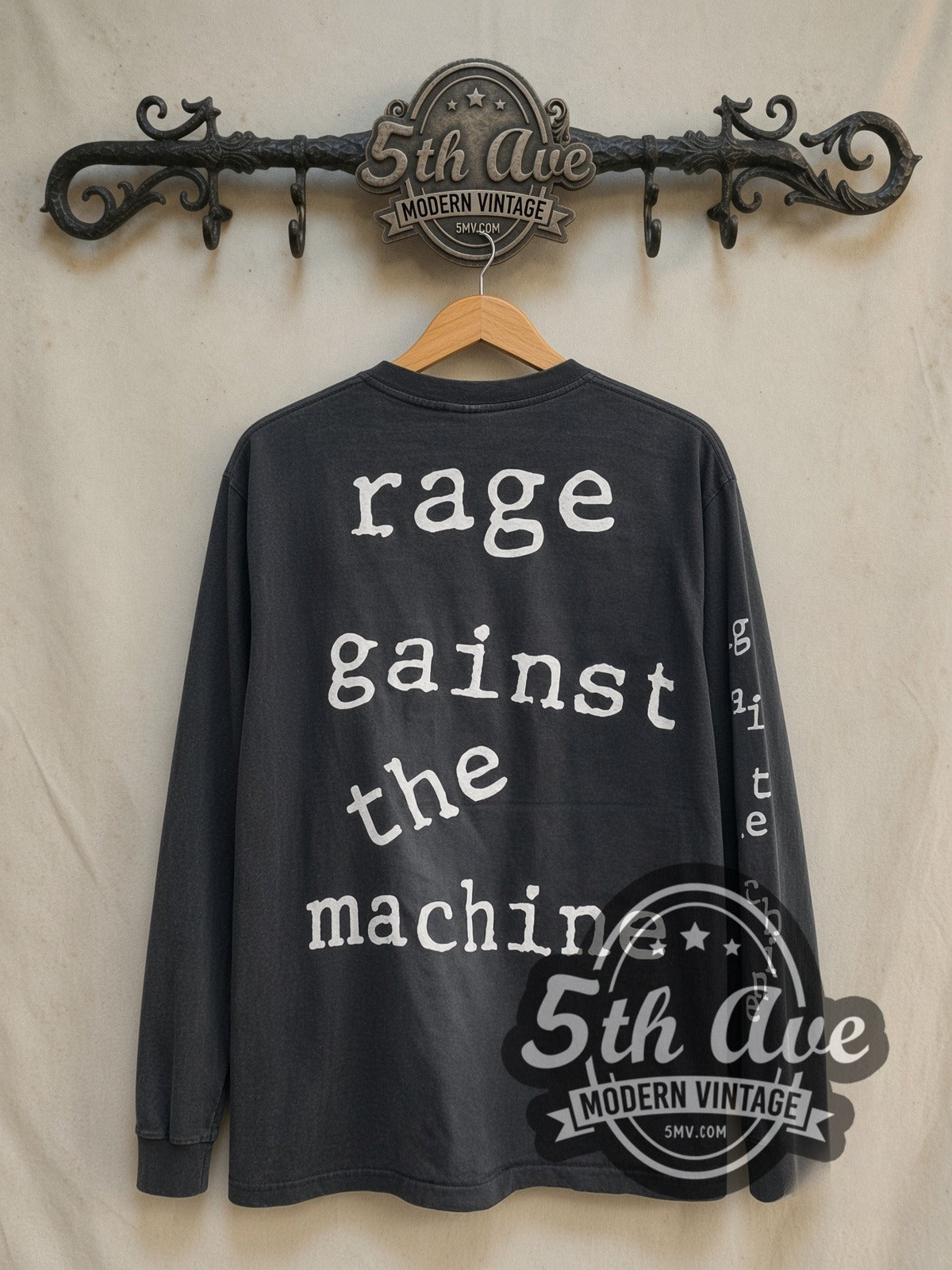 Rage Against the Machine Che Guevara vintage band long sleeve t-shirt, back view on the 5MV rack