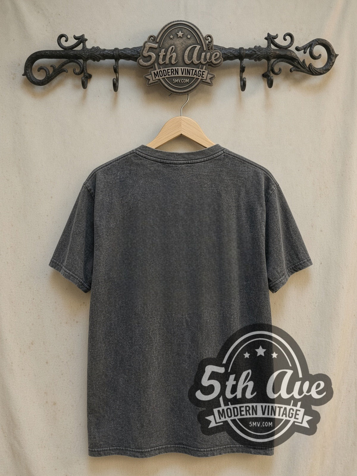 Nirvana Yellow Outline Kurt Sunglasses vintage band t-shirt, back view on the 5MV rack