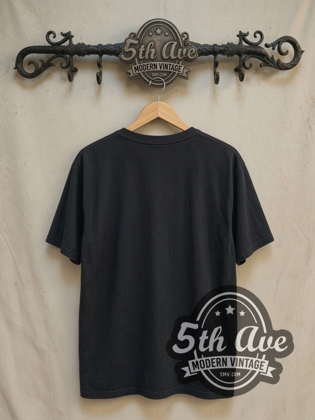 Fight Club The Narrator vintage movie t-shirt, back view on a display rack