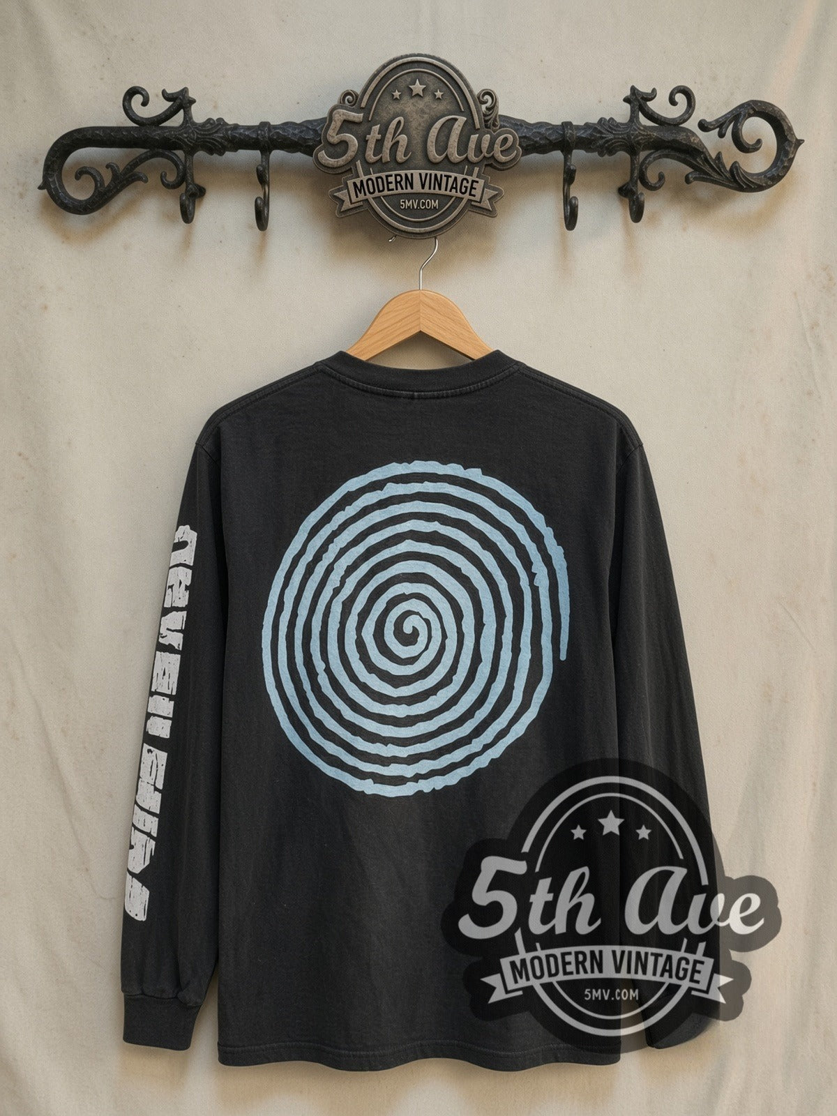 Nirvana Downward Spiral vintage band long sleeve t-shirt, back view on the 5MV rack