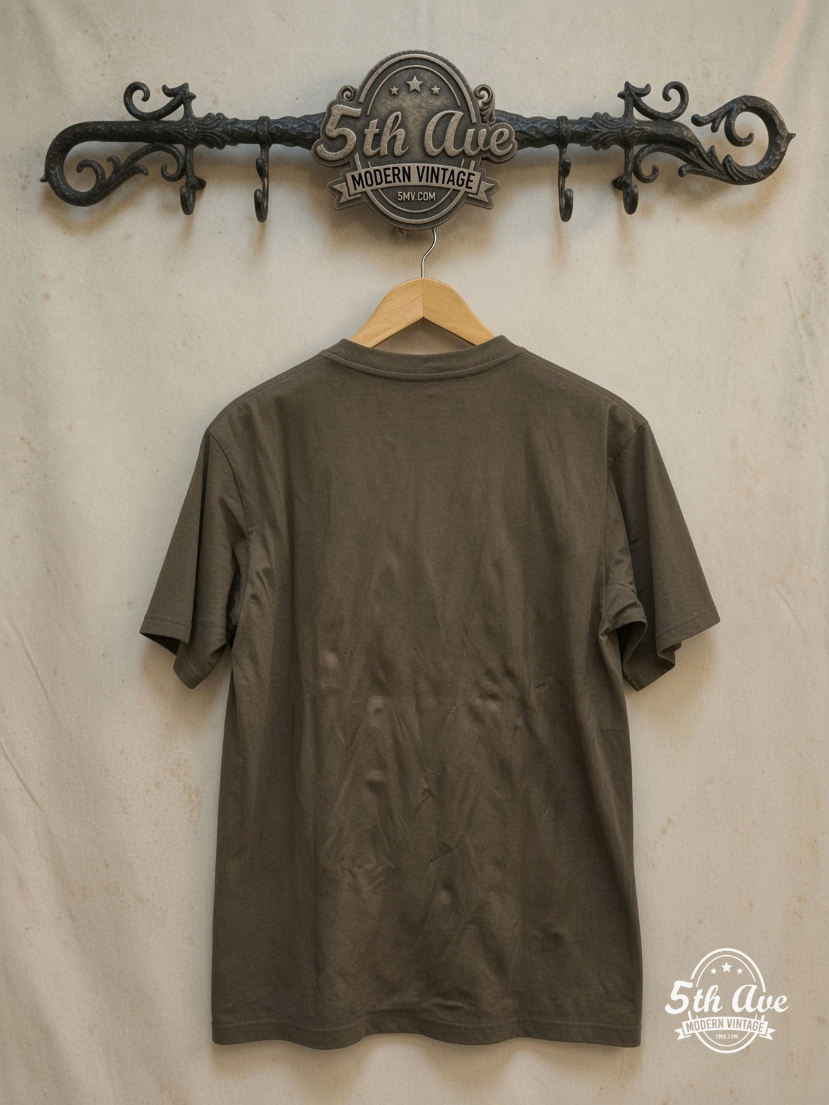Band T-Shirt - Cosmic Journey Vintage Tribute to Creedence Clearwater – Revival – Vintage Band T-Shirt — back on locked cream ornate 5th Ave rack