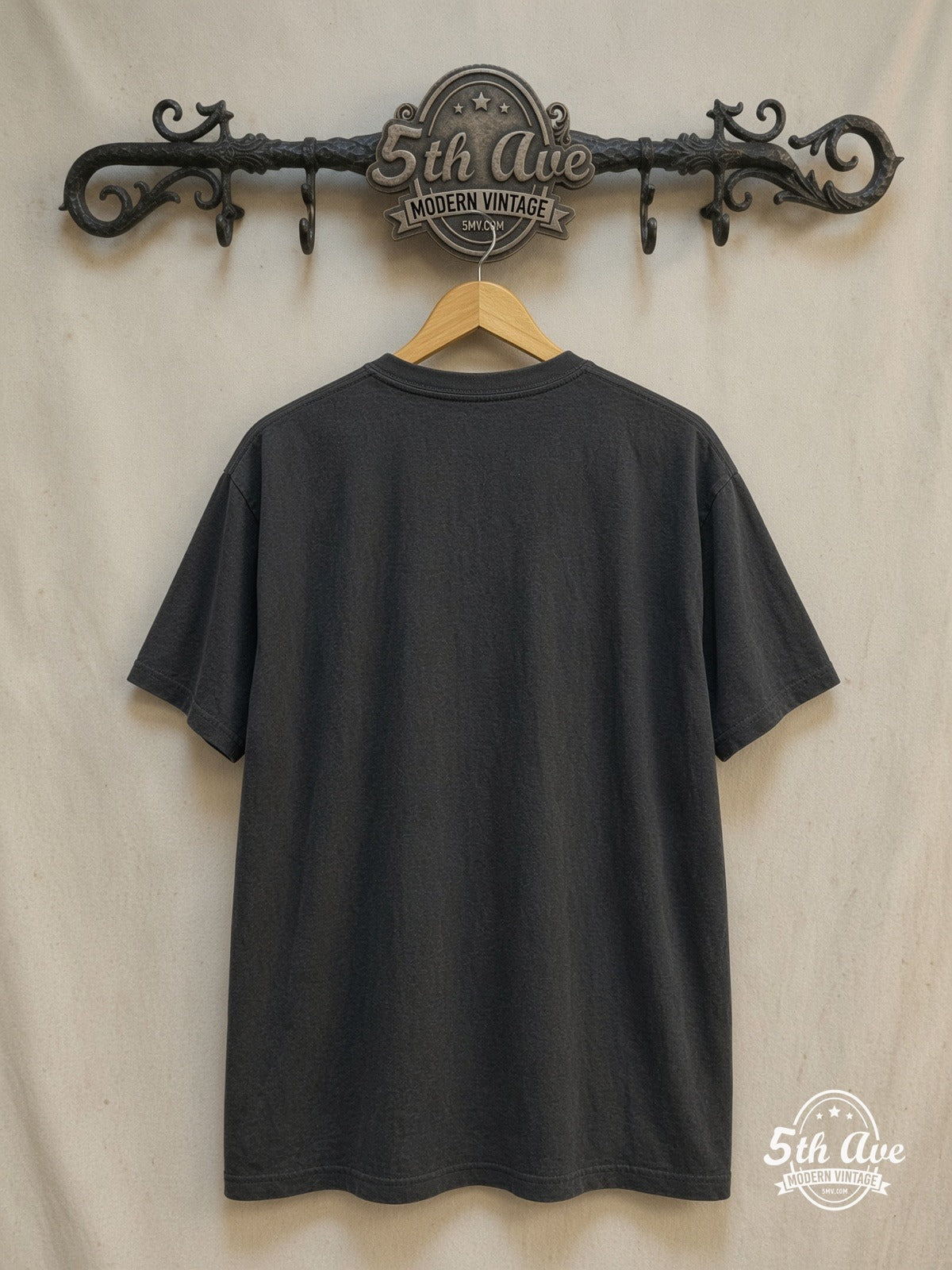 Leon: The Professional – Retro Movie Graphic – Vintage Movie Tee — back on locked cream ornate 5th Ave rack
