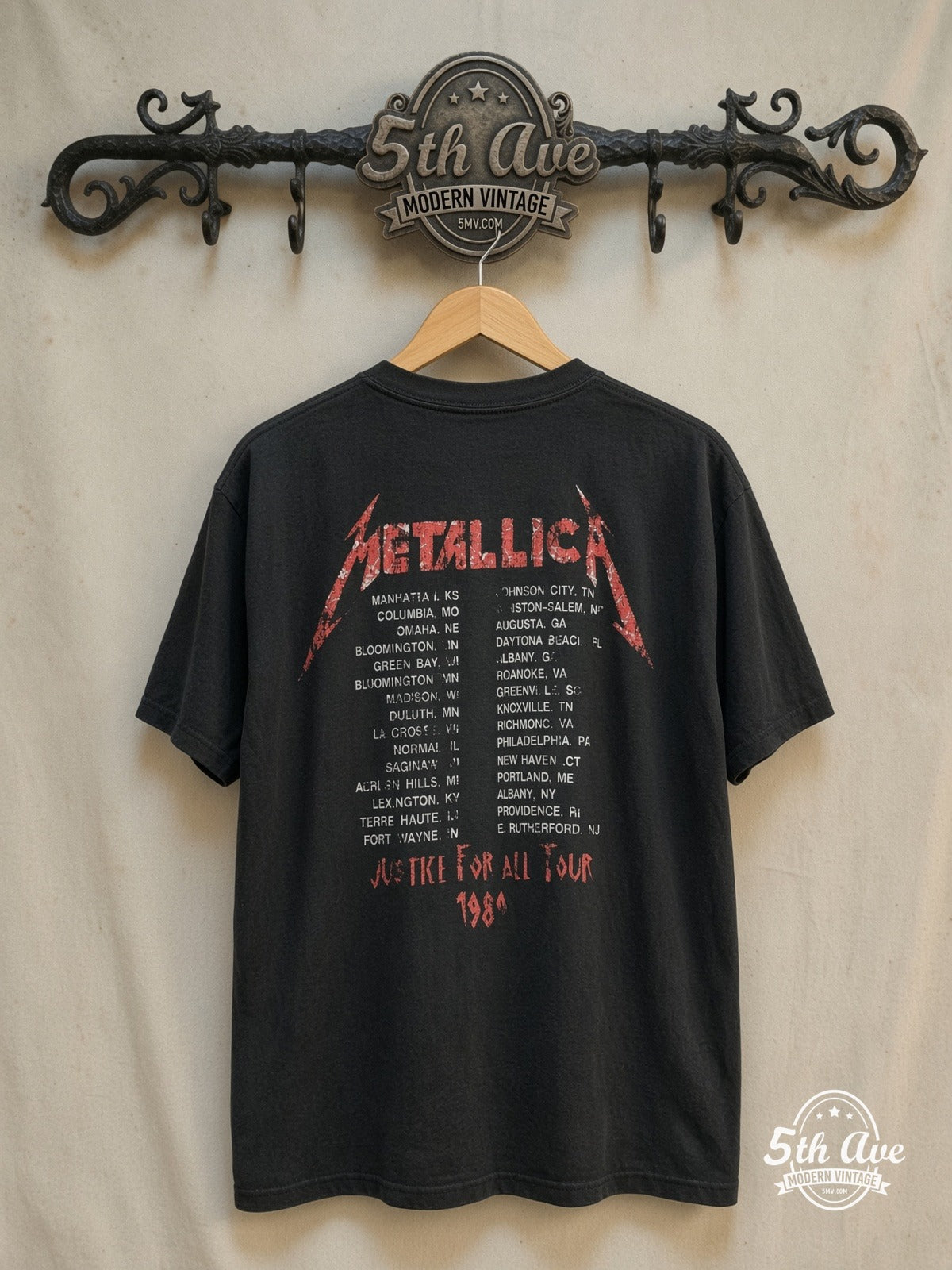 Metallica vintage band t-shirt back on rack