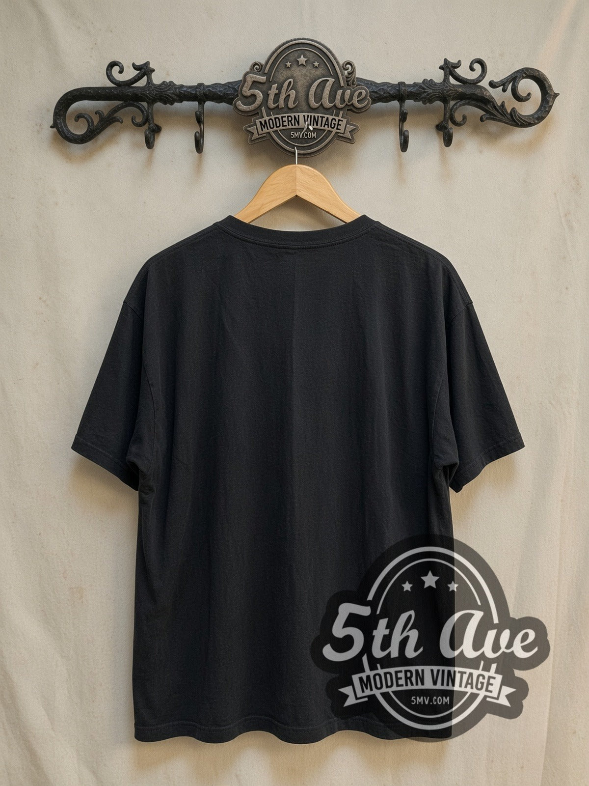 Led Zeppelin Stairway Sunset vintage band t-shirt, back view on the 5MV rack