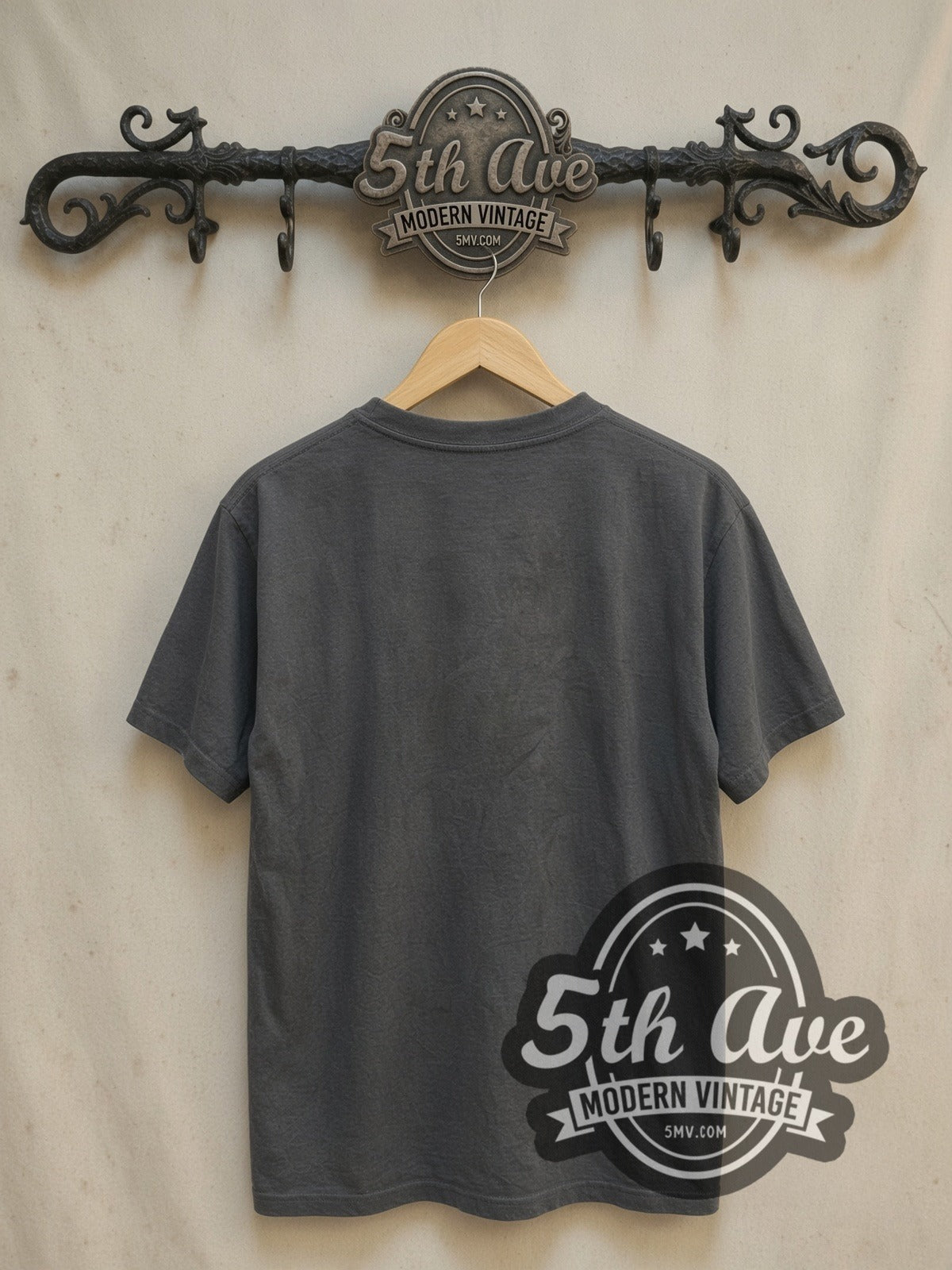 The Smiths The Peel Sessions Band Photo vintage band t-shirt, back view on a display rack