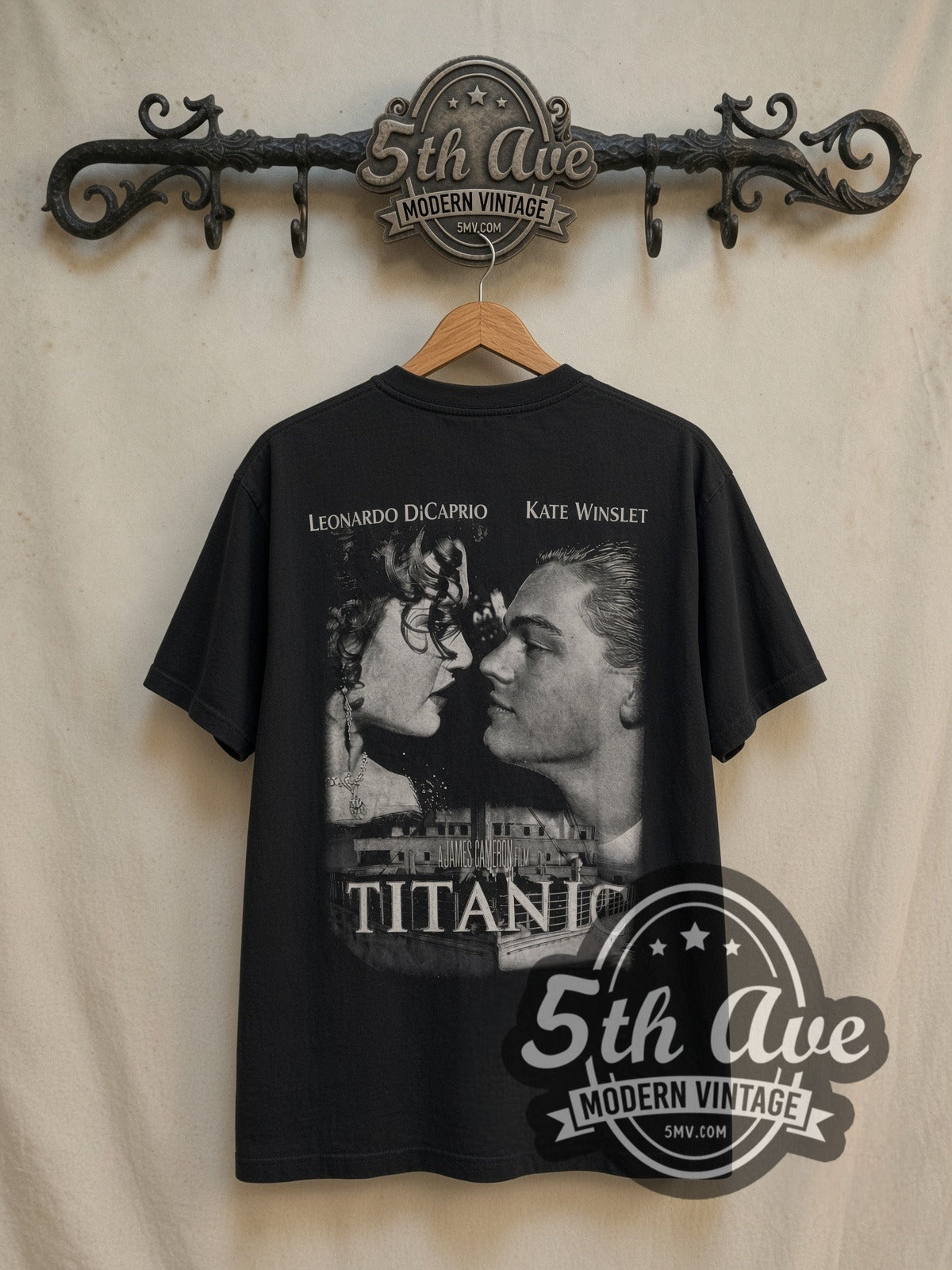 Titanic vintage movie t-shirt, back view on the 5MV rack