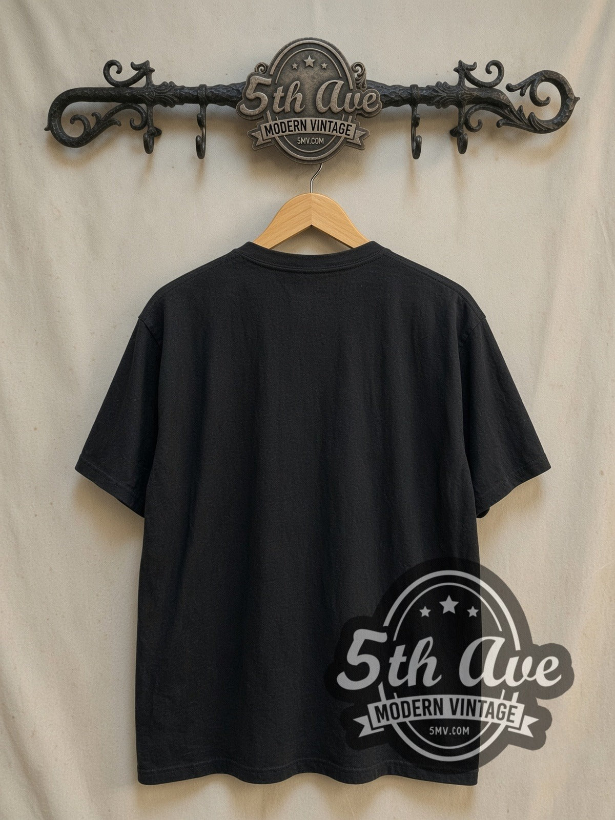 Getter Robo vintage graphic t-shirt, back view on a display rack