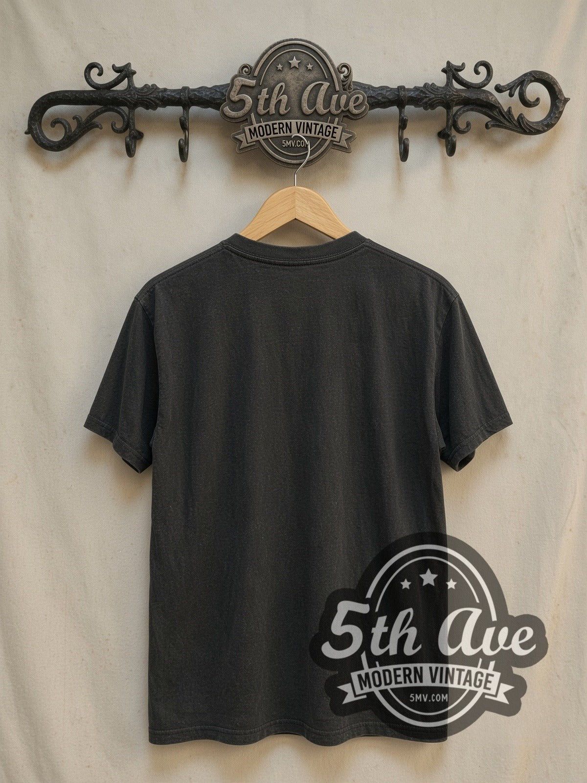 The Smiths Complete Chord Songbook vintage band t-shirt, back view on a display rack