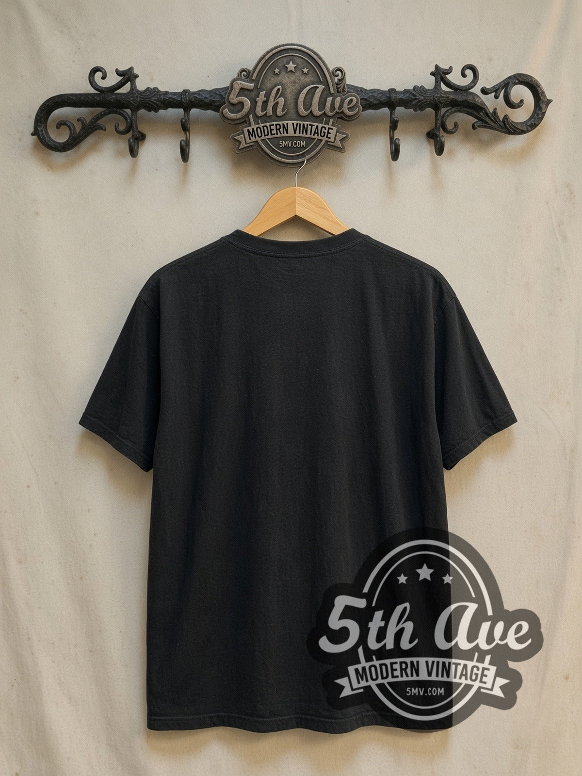 Ozzy Osbourne Red Sunglasses Cracked Portrait vintage band t-shirt, back view on the 5MV rack