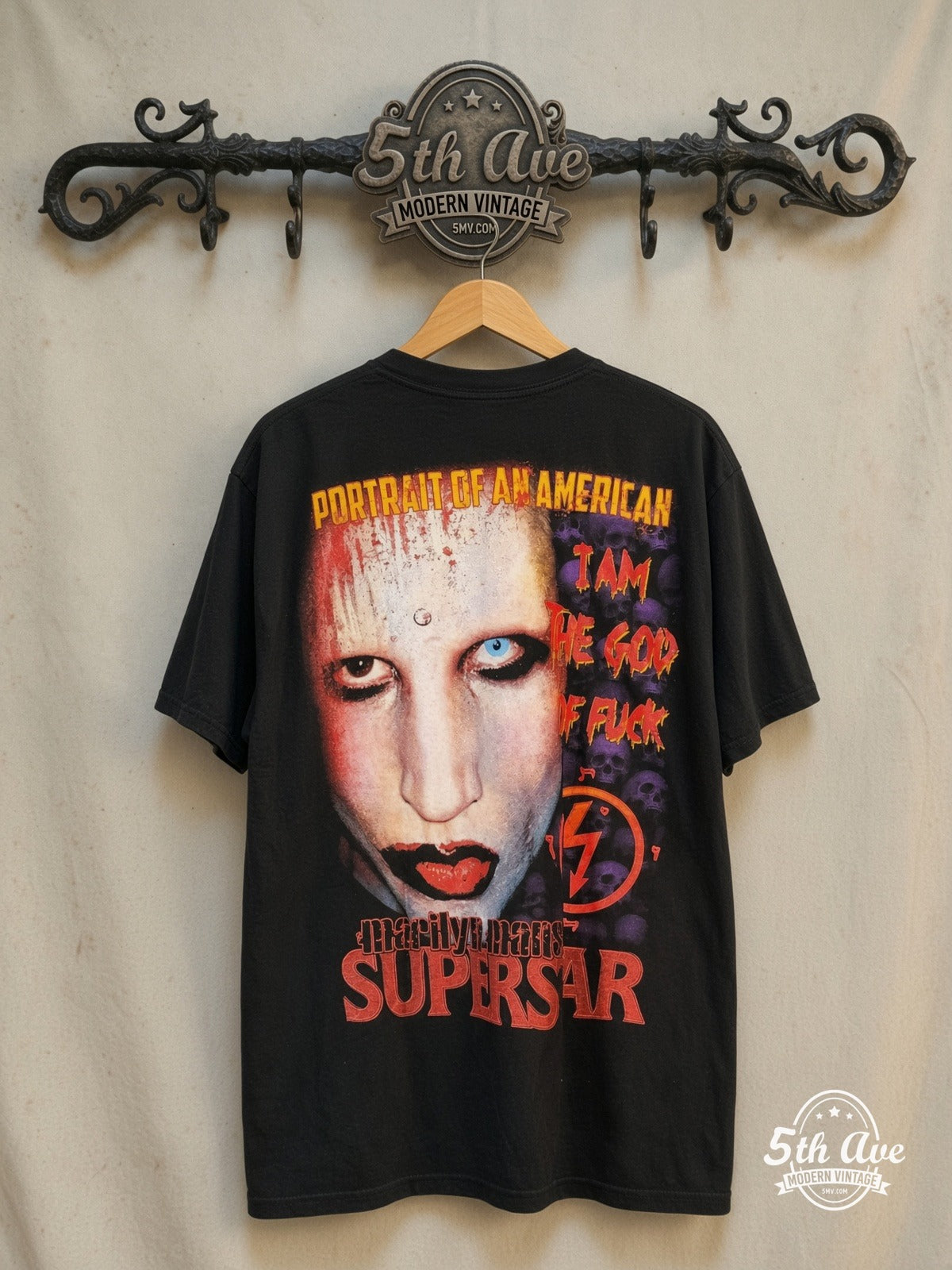 Marilyn Manson vintage band t-shirt back on rack
