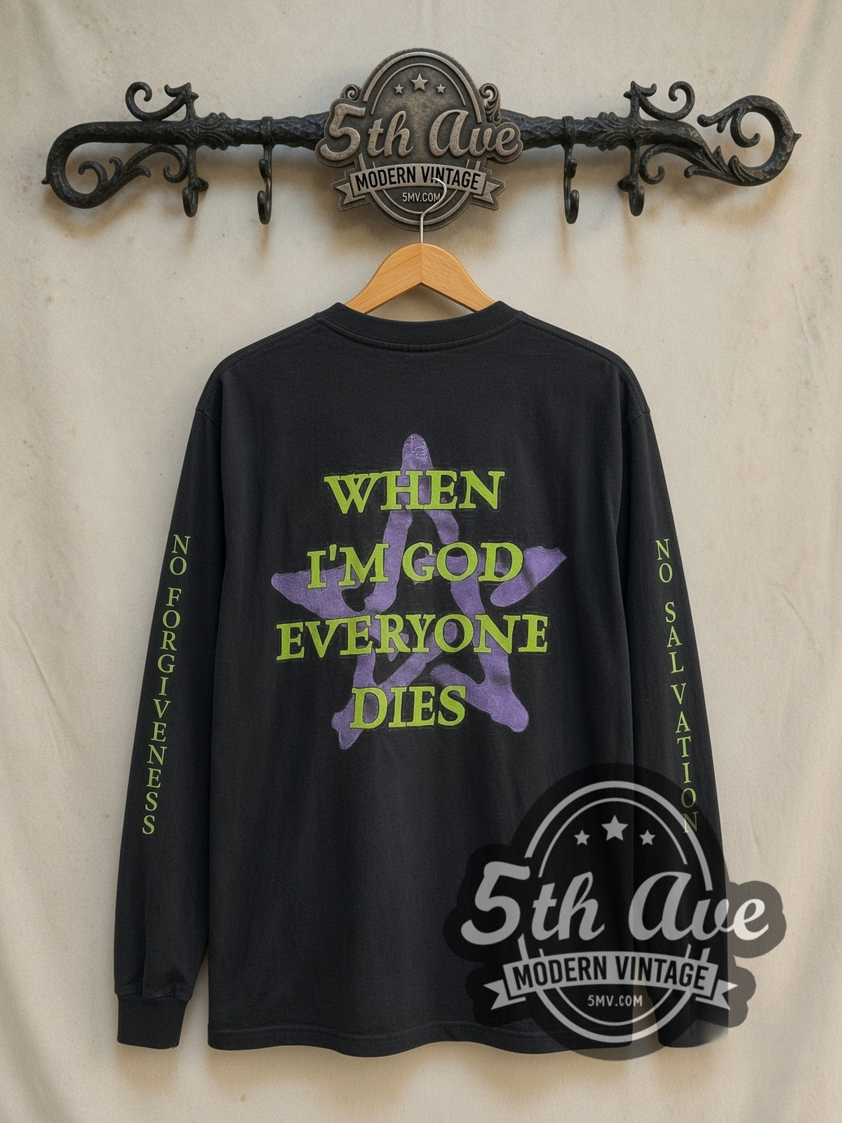 Marilyn Manson The Reflecting God / When I'm God vintage band long sleeve t-shirt, back view on the 5MV rack