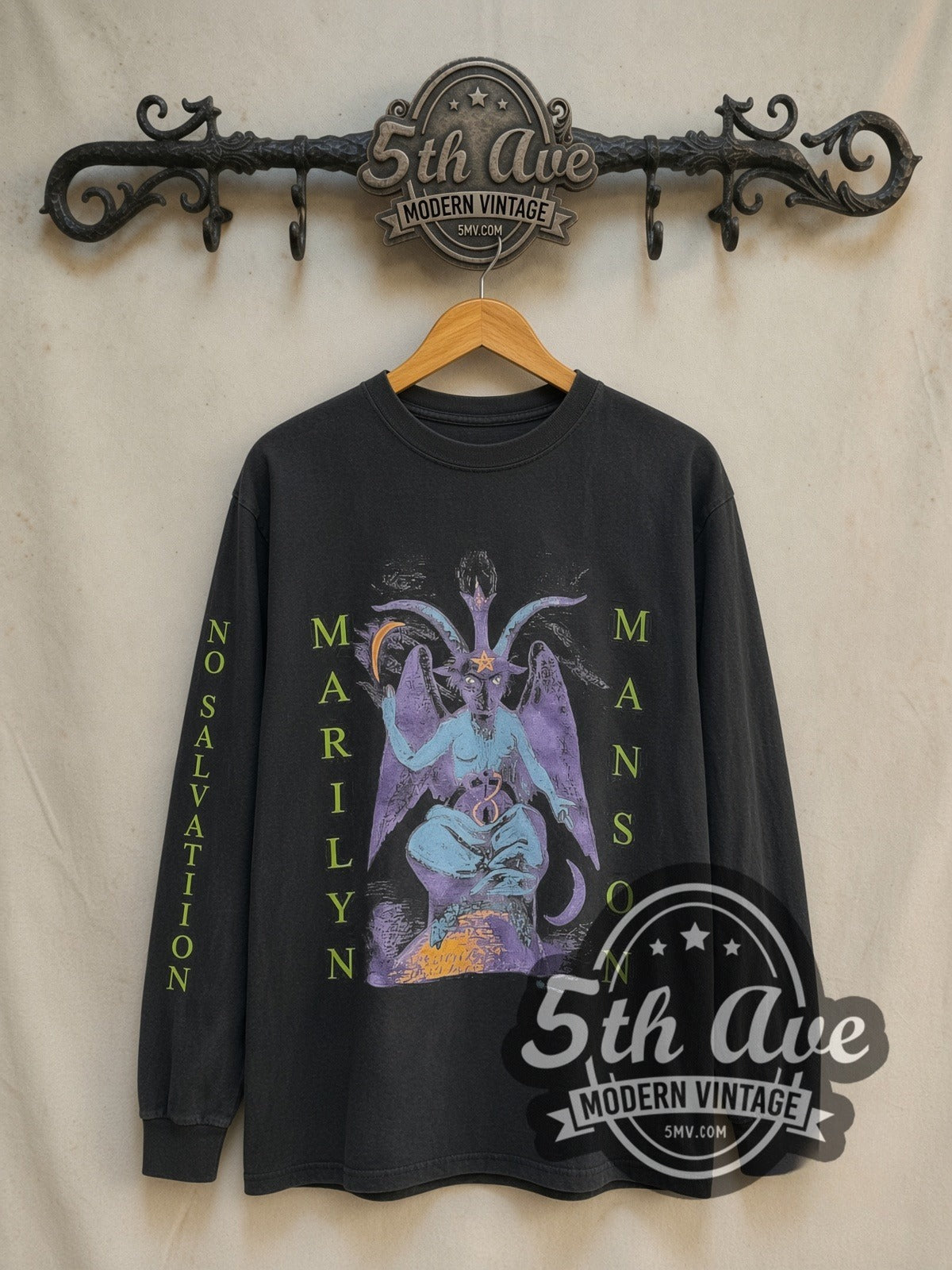 Marilyn Manson The Reflecting God / When I'm God vintage band long sleeve t-shirt, front view on the 5MV rack