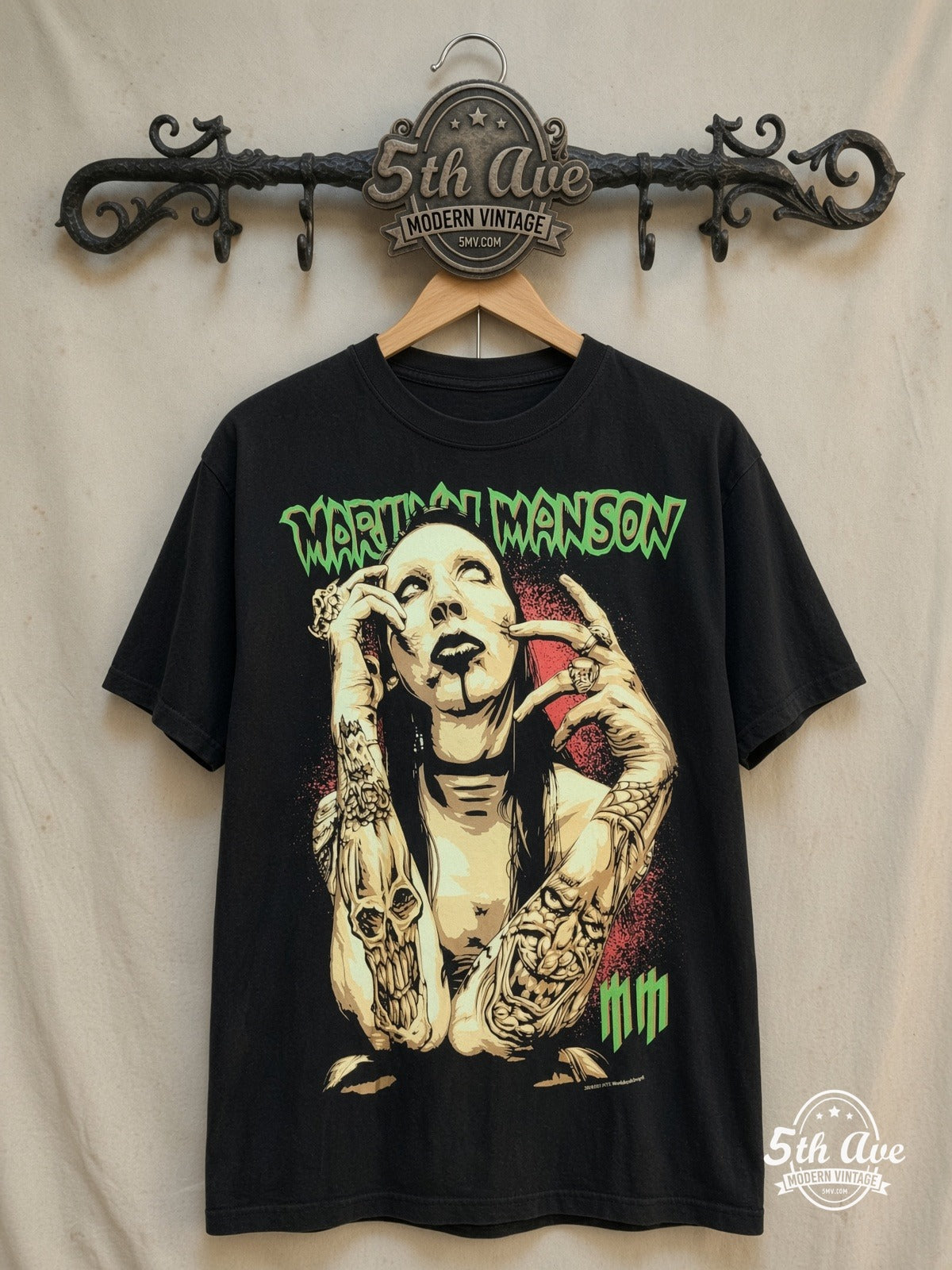 Marilyn Manson vintage band t-shirt on rack