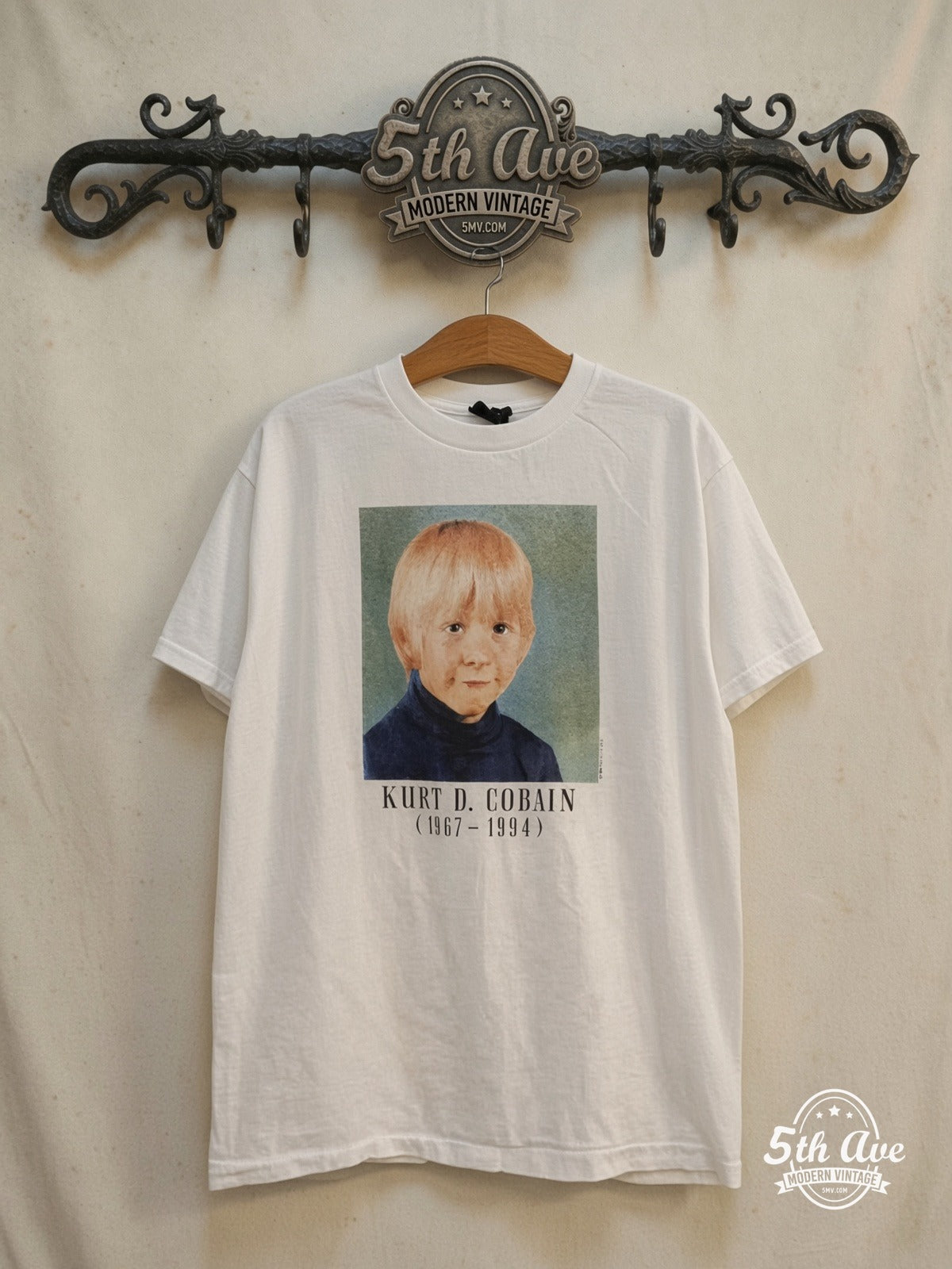 Kurt Cobain The sun is gone vintage band t-shirt on rack