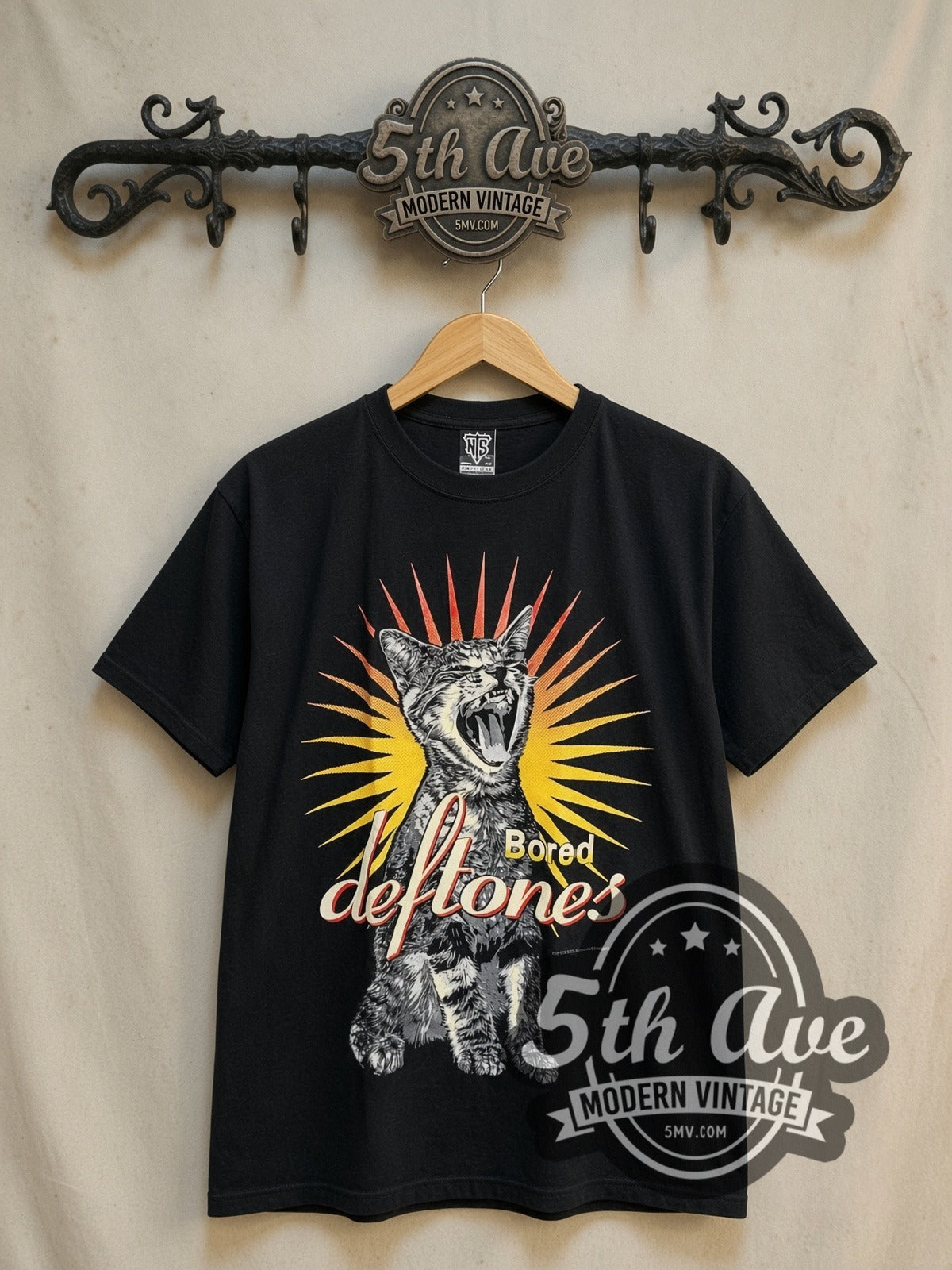 Deftones Bored vintage band t-shirt, front view on the 5MV rack