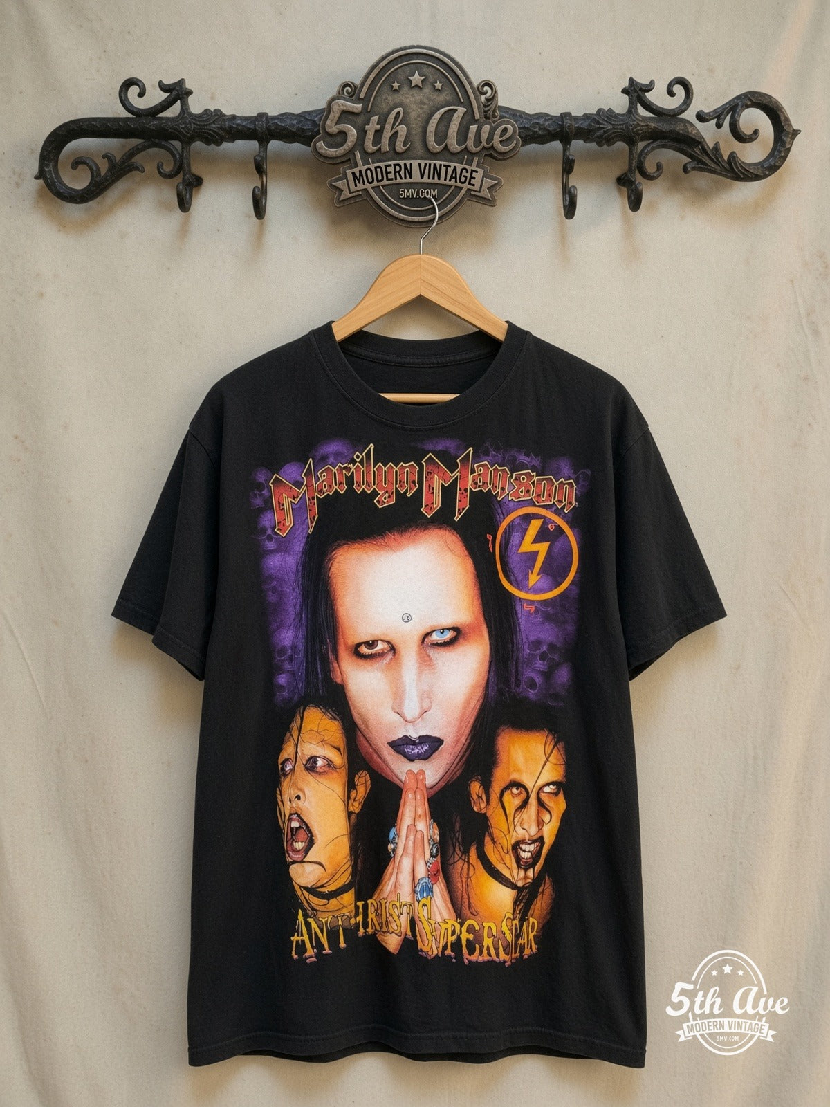 Marilyn Manson vintage band t-shirt on rack