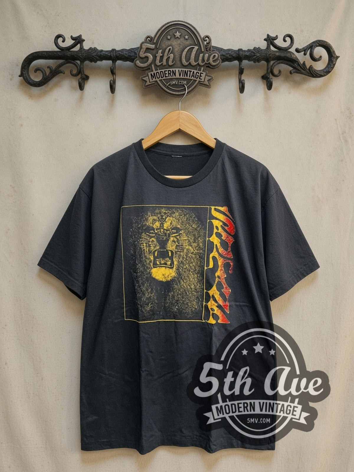 Santana vintage band t-shirt, front view on the 5MV rack
