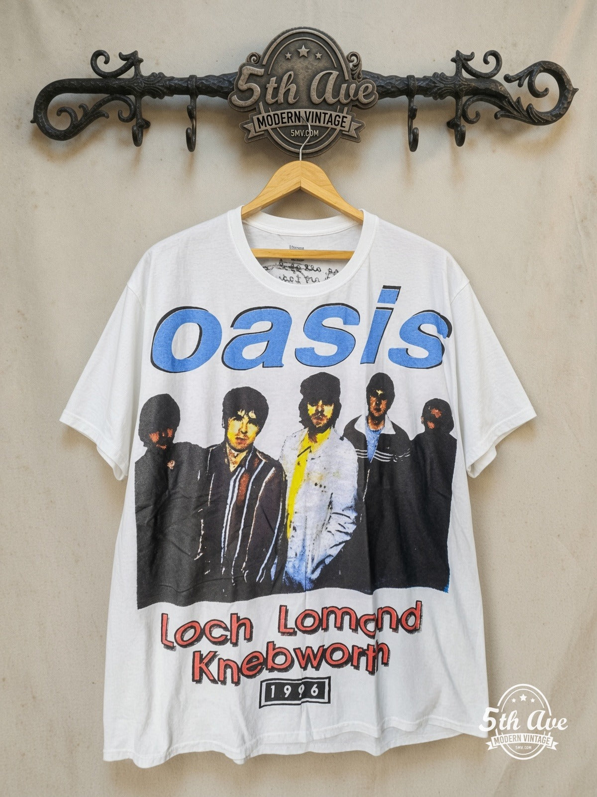 Oasis vintage band t-shirt on rack