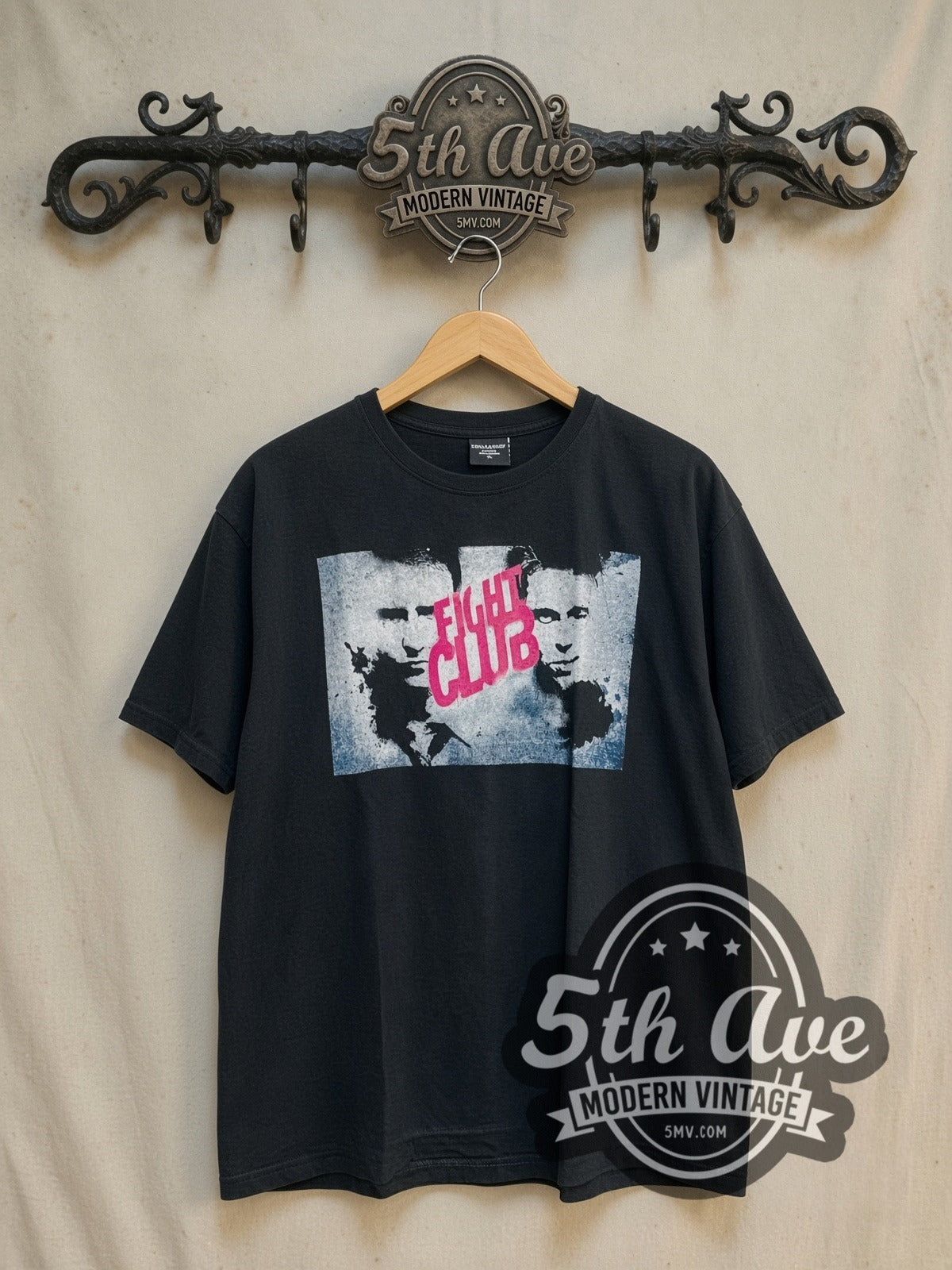Fight Club vintage movie t-shirt, front view on the 5MV rack