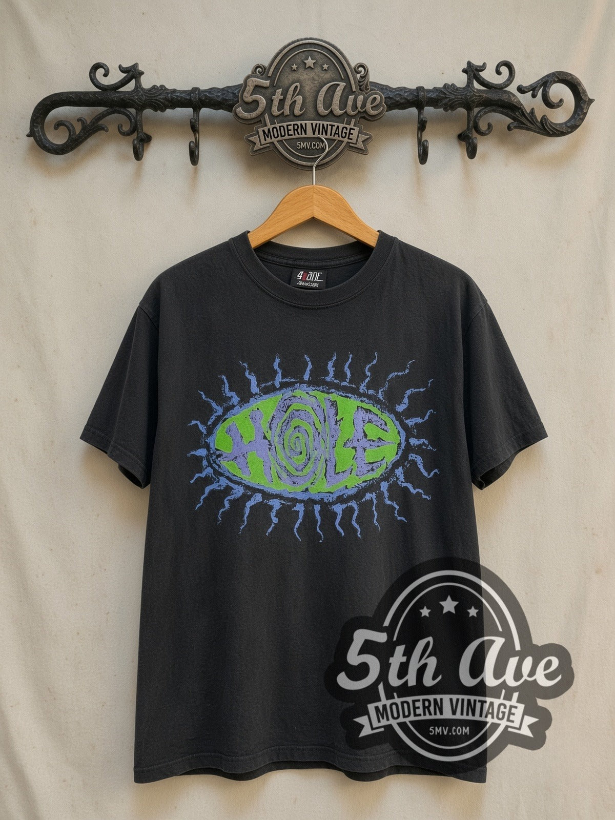 Hole Use Once and Destroy vintage band t-shirt, front view on the 5MV rack