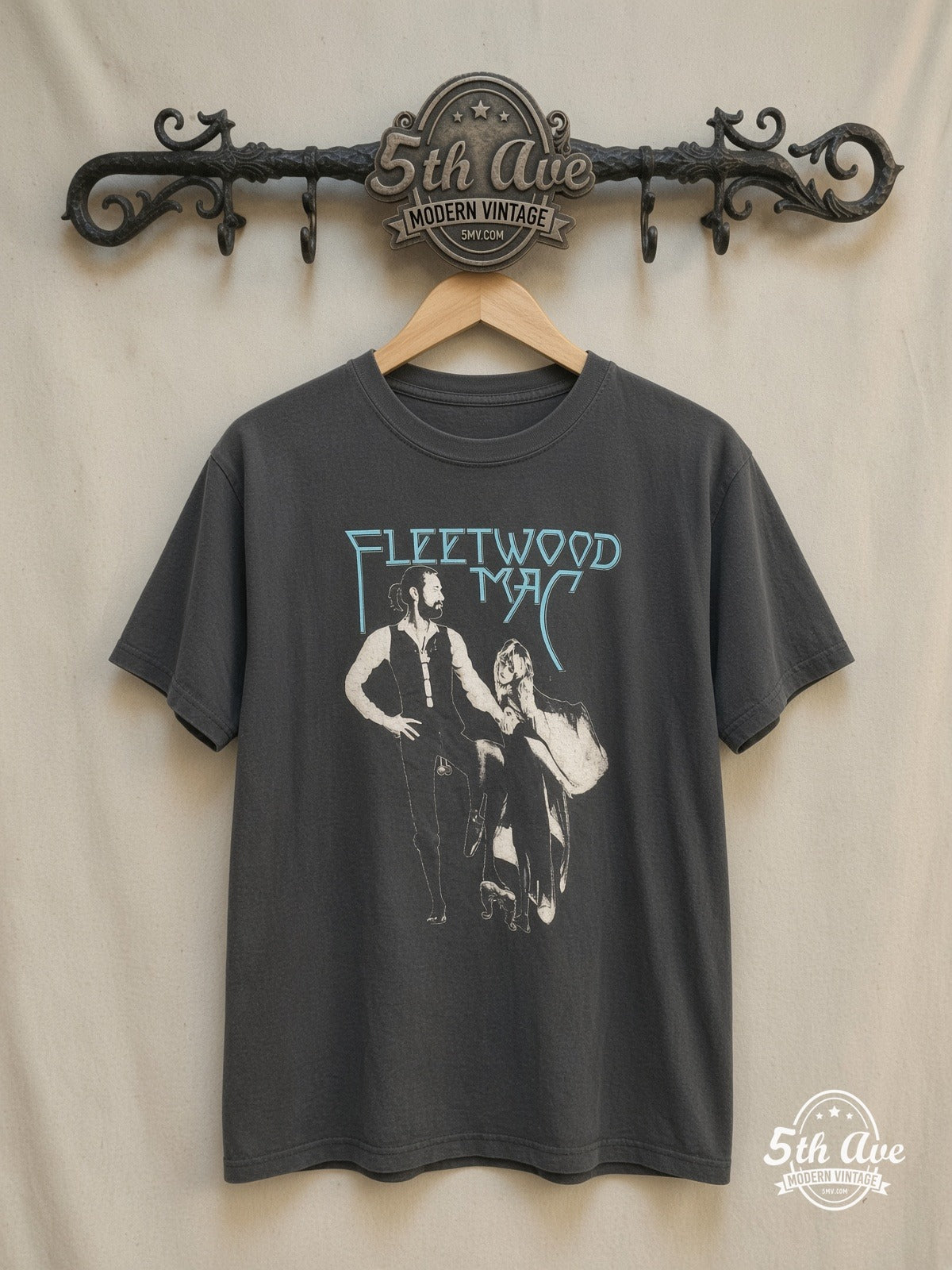 Fleetwood Mac vintage band t-shirt on rack