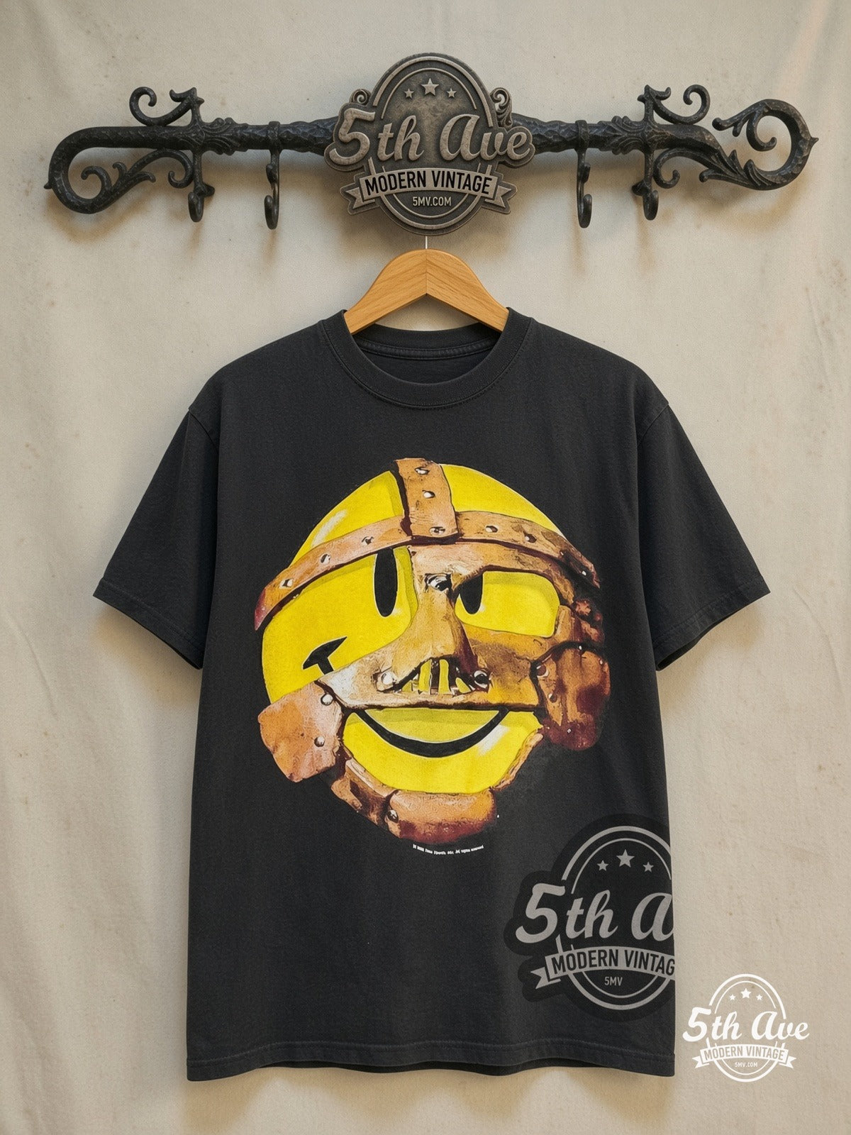 WWF – Have a Nice Day – Vintage Graphic Tee — front on locked cream ornate 5th Ave rack